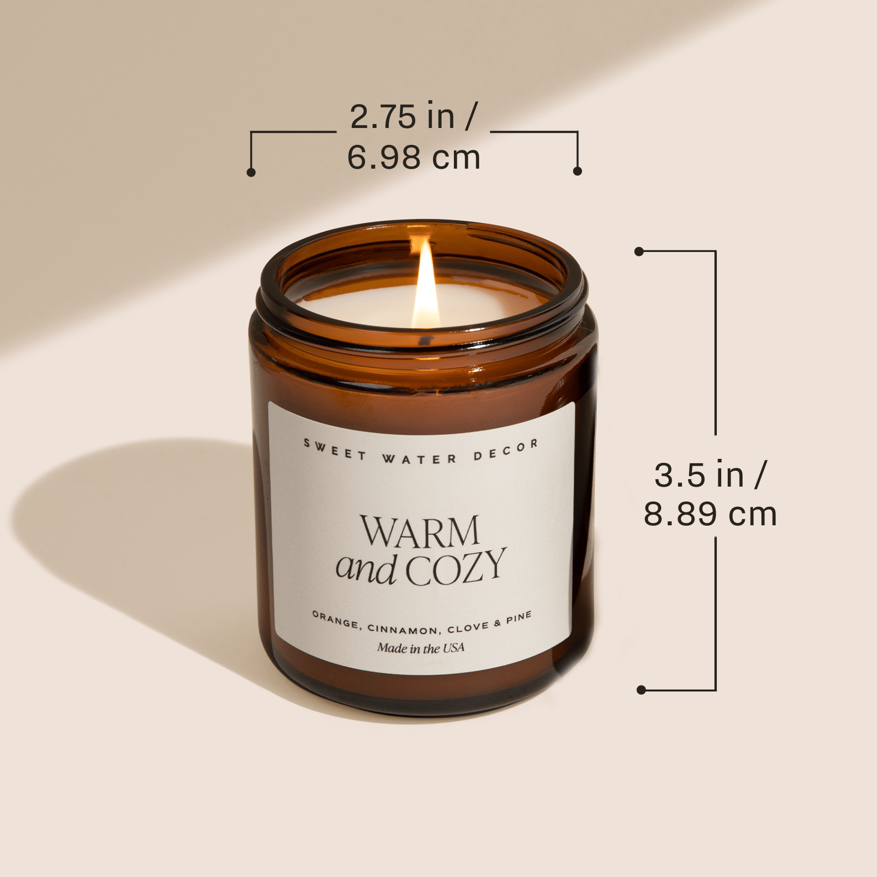 Hello Fall Soy Candle - Amber Jar - 9 oz