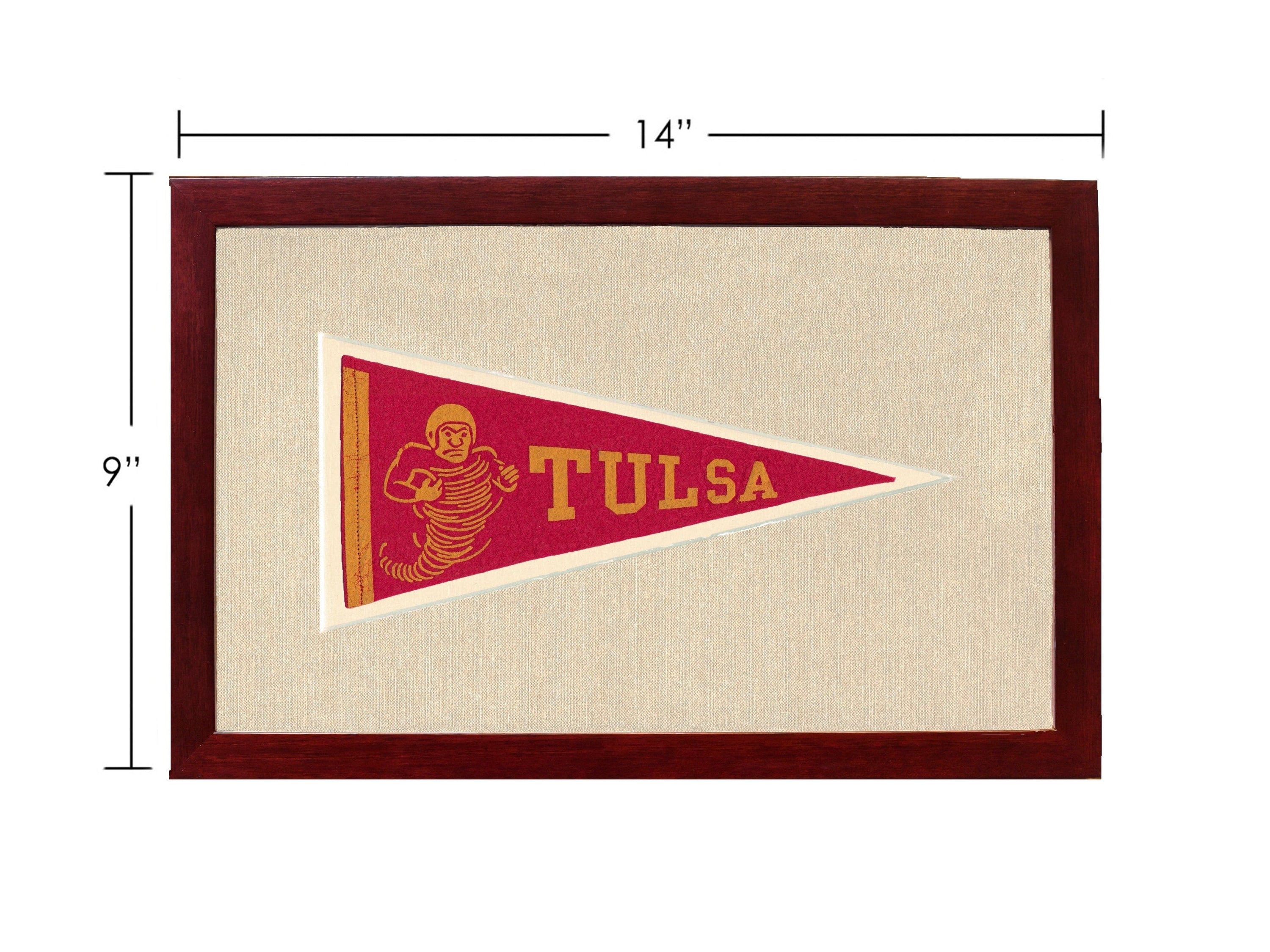 Americana Memories Vintage Pennants and Memorabilia Vintage Tulsa University Pennant