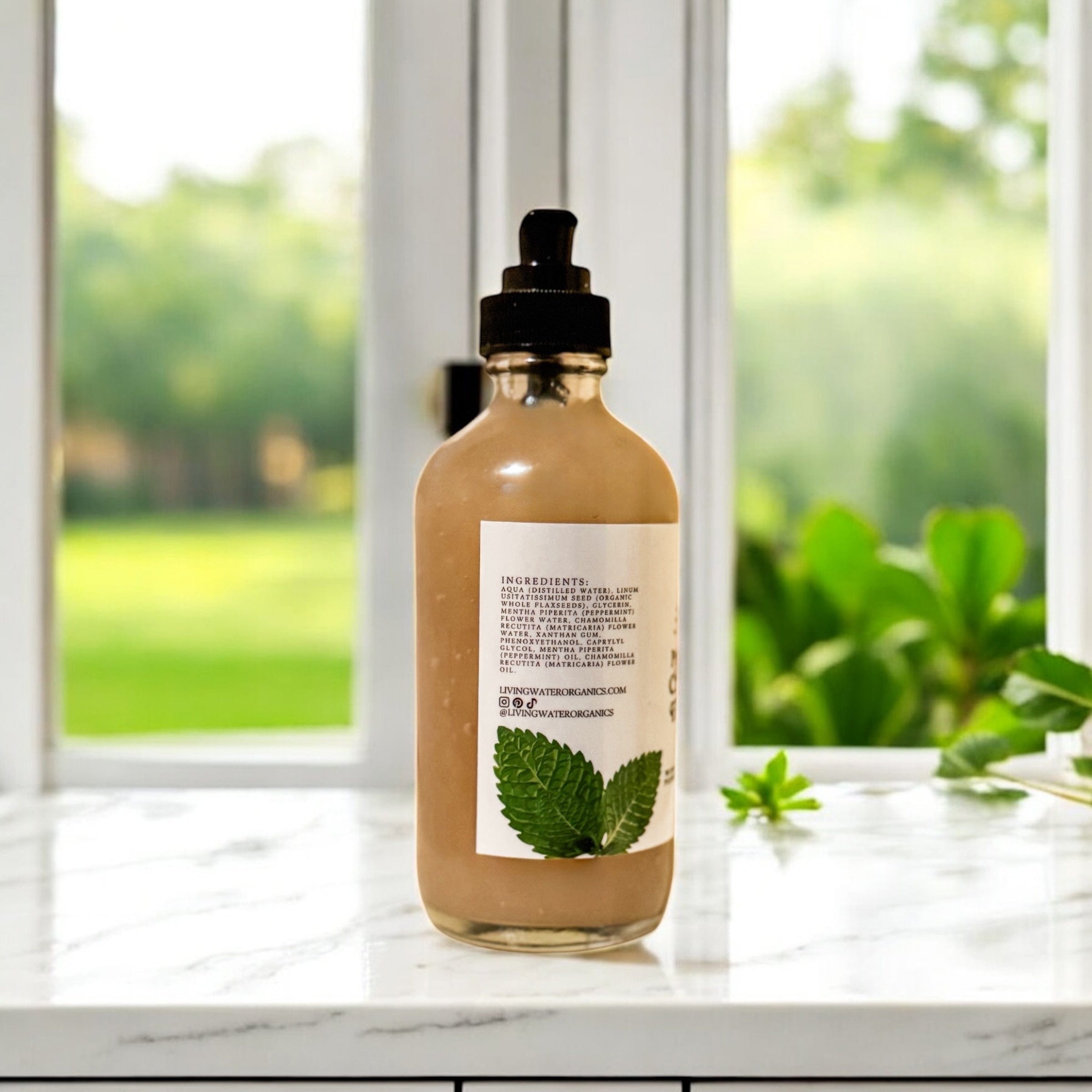 Peppermint and Chamomile Flaxseed Gel for Curly, Wavy, and Coily Hair, Promotes Growth and Soothing - My American Goods