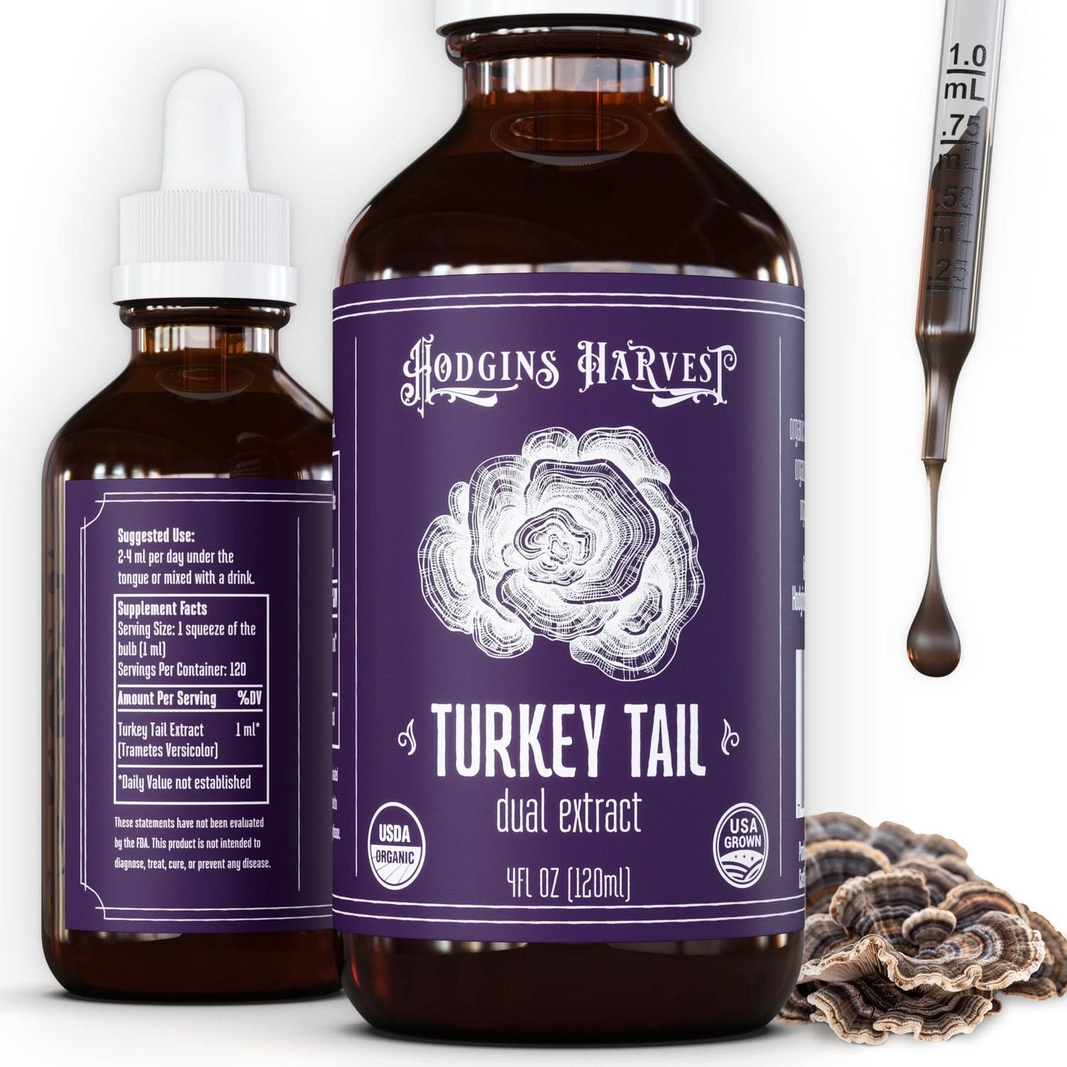 Turkey Tail Dual Extract Tincture - My American Goods