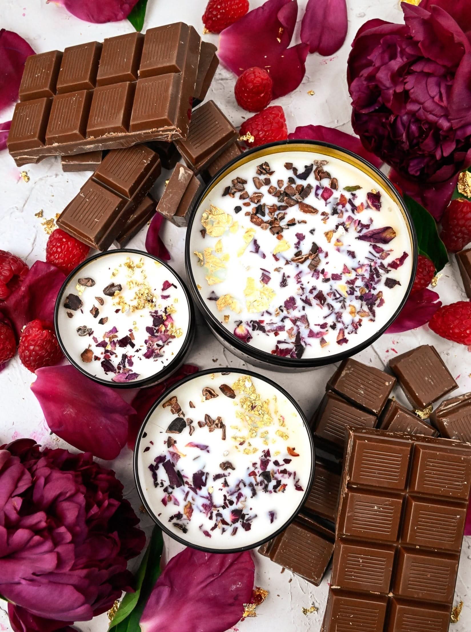 Ash & Rose candle COCOA LUXE Chocolate Raspberry Candle
