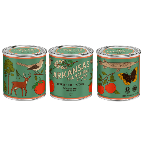 Good & Well Supply Co Candles Half Pint / 8oz / Cotton Wick Arkansas State Candle