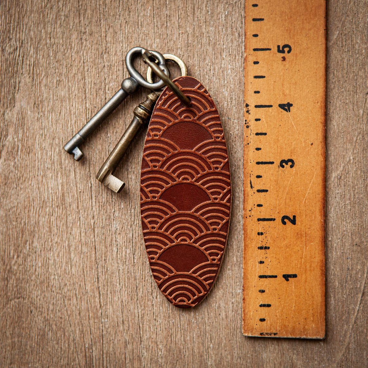 Artisan Leather Keychain Design 01