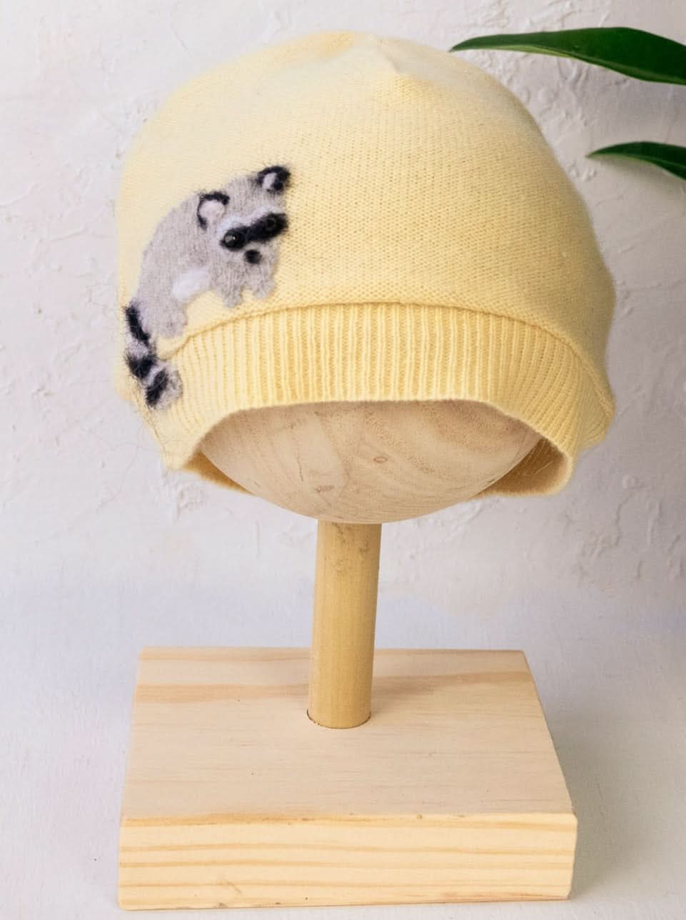 Ash & Rose hat Yellow Raccoon Cashmere Hat - Toddler