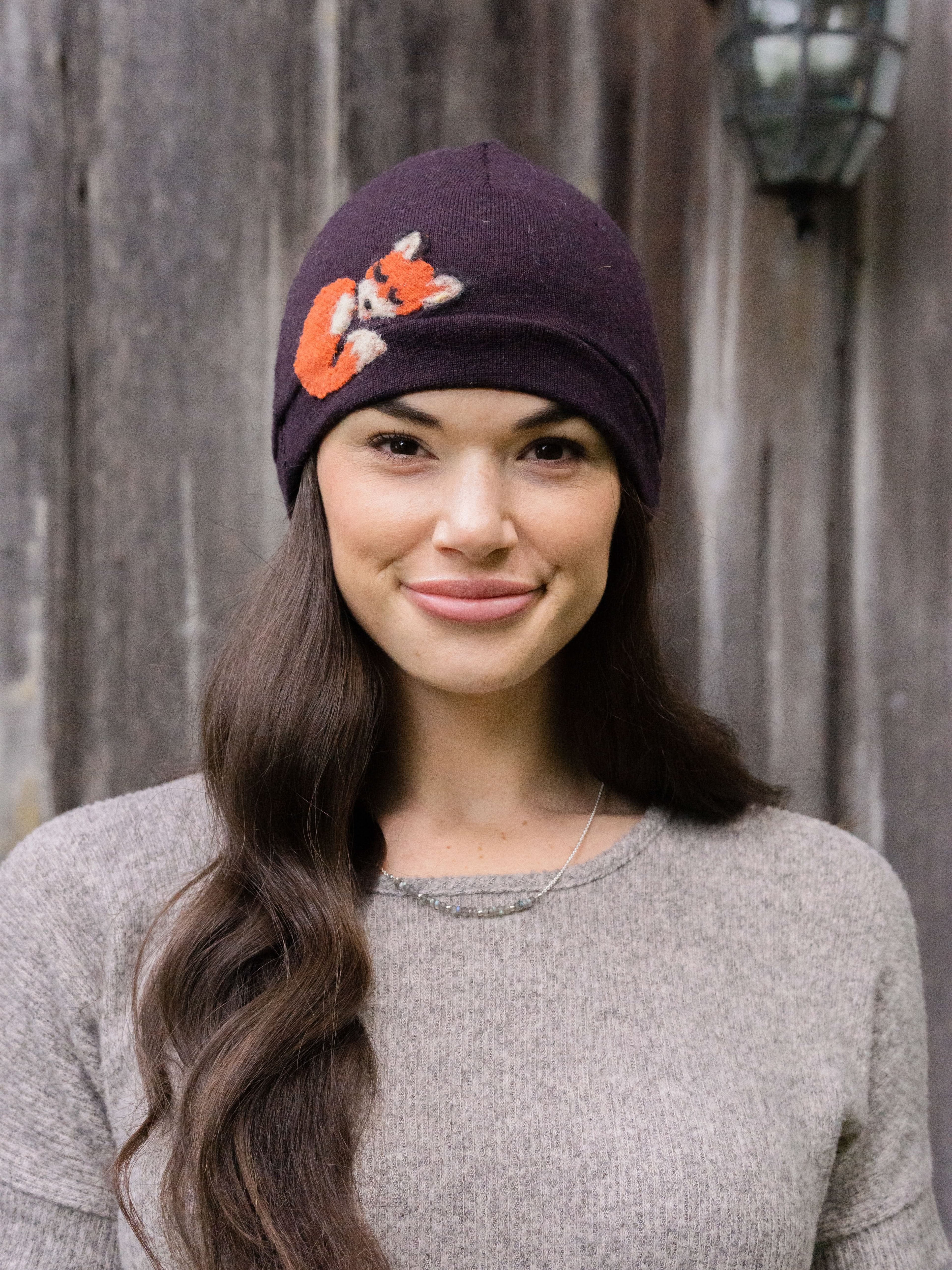 Sleeping Fox Cashmere Hat - Adult/Big Kid - My American Goods