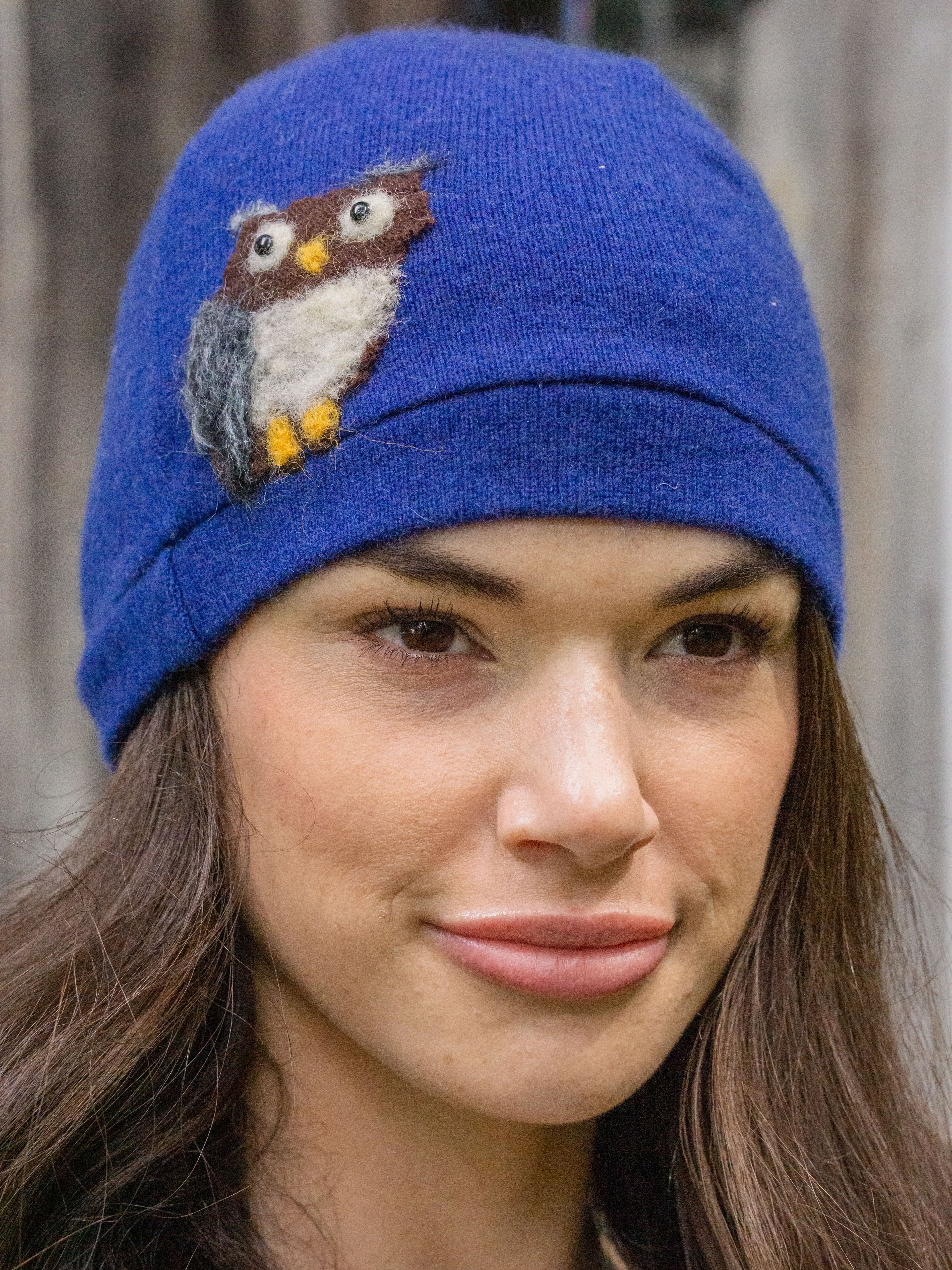 Owl Cashmere Hat - Adult/Big Kid - My American Goods