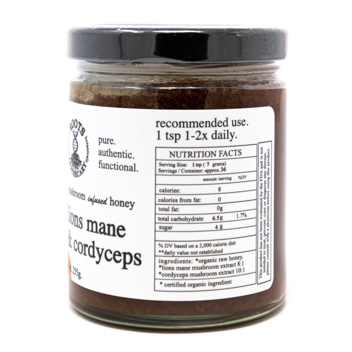 Roots Apothecary adaptive honey Lion’s Mane & Cordyceps Mushroom Honey