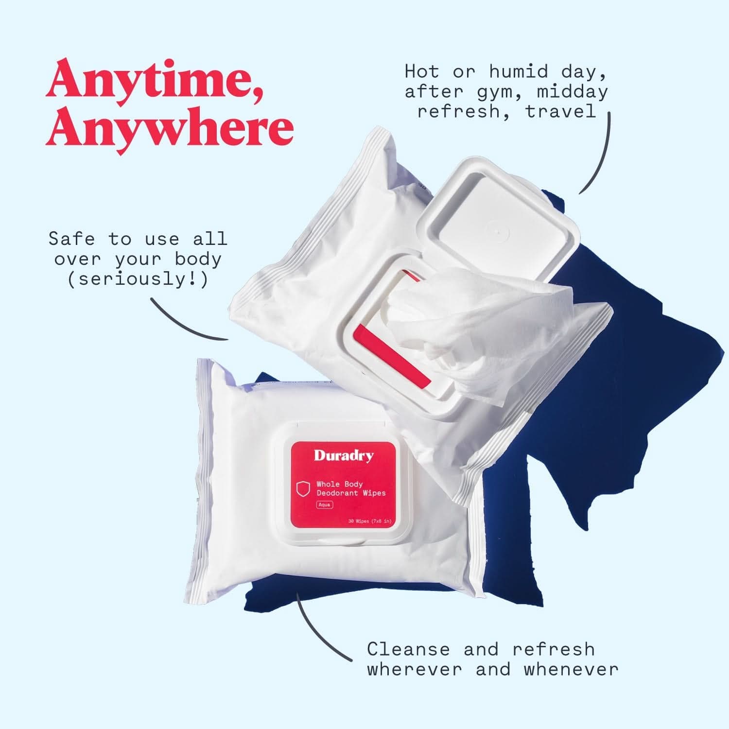 Whole Body Deodorant Wipes - My American Goods