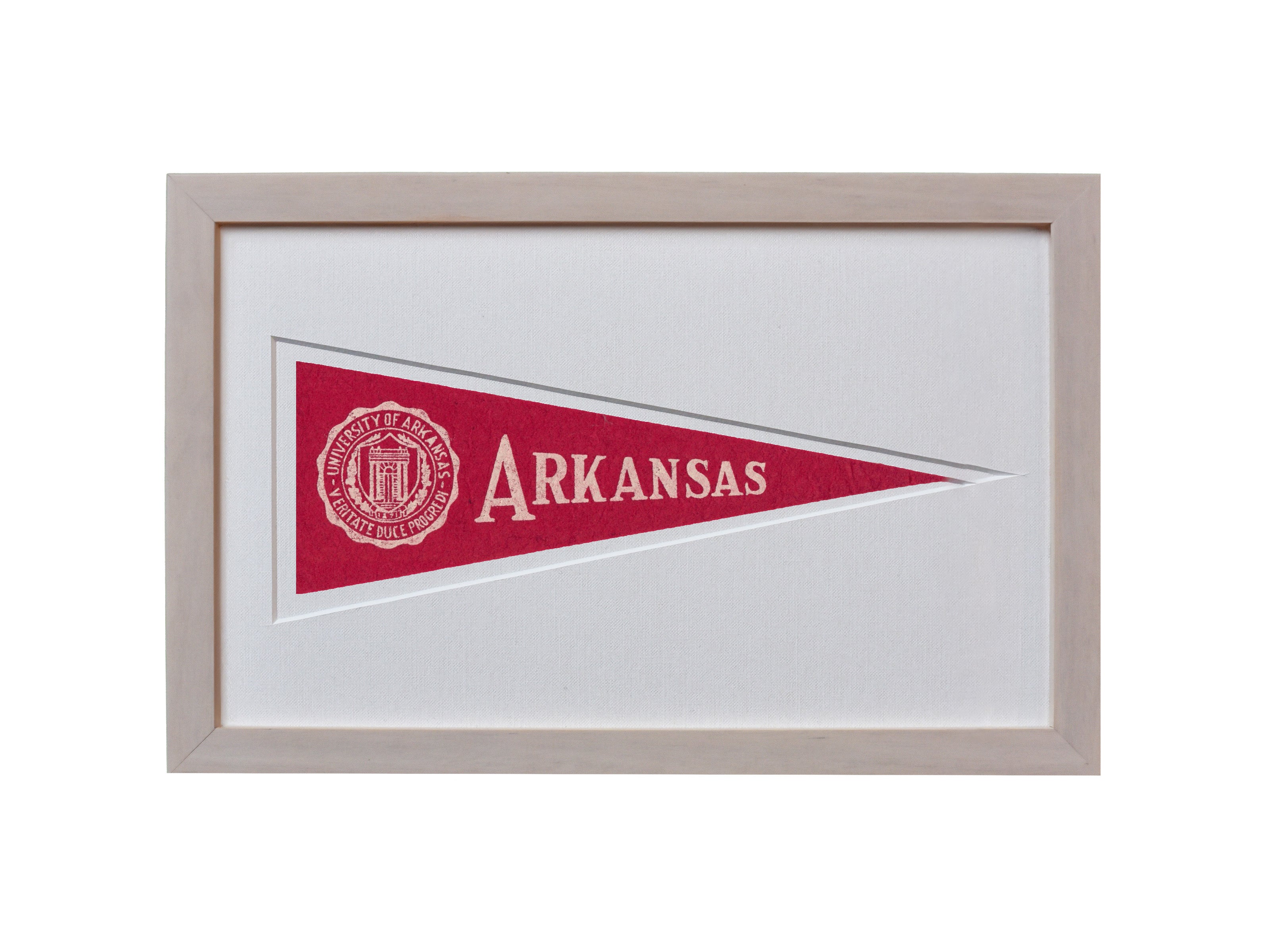 Vintage University of Arkansas Hormel Pennant