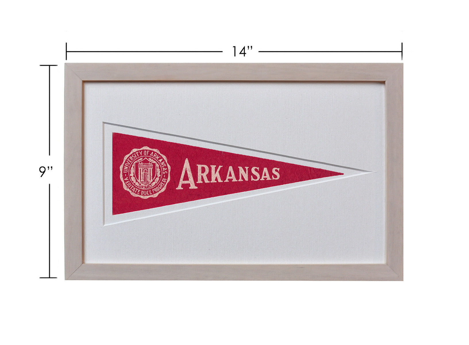 Vintage University of Arkansas Hormel Pennant
