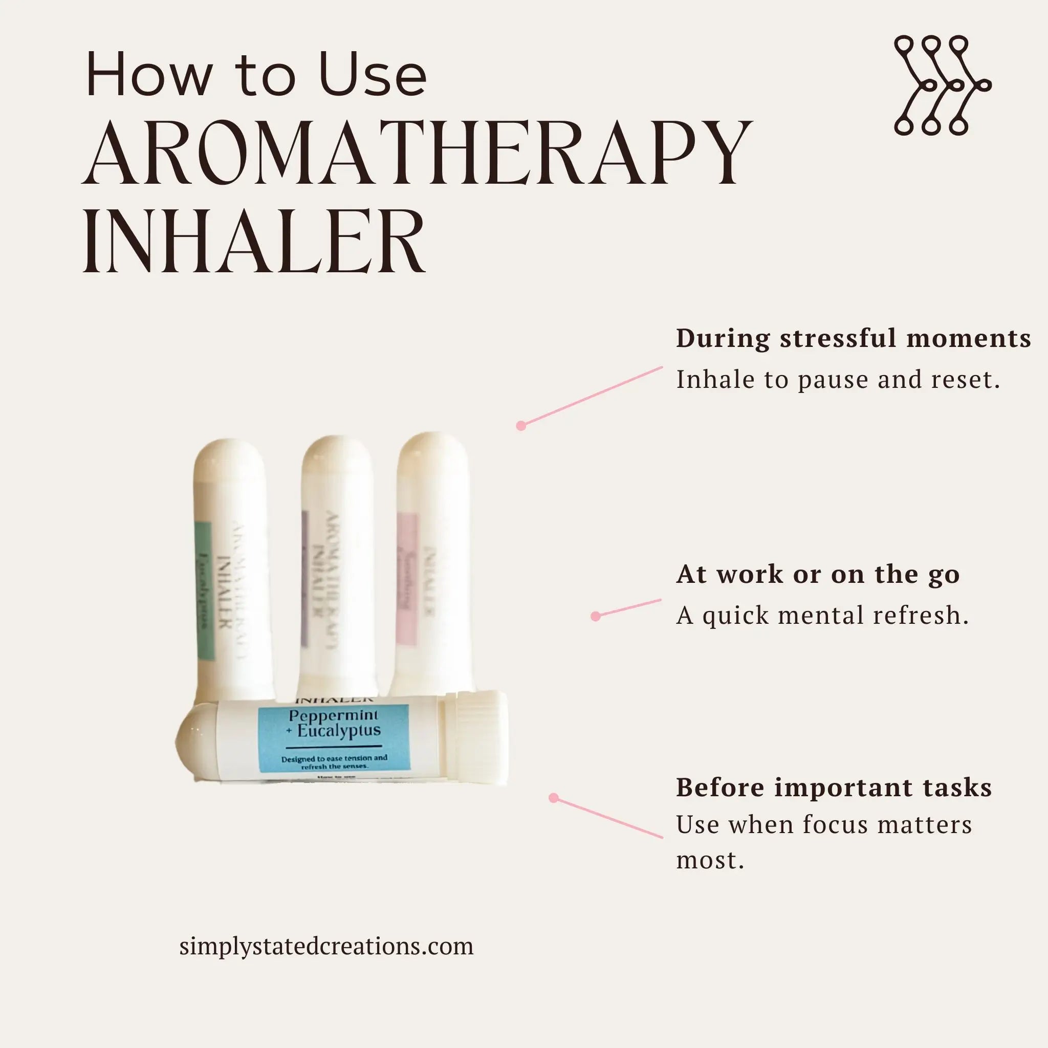 Simply Stated Creations Aromatherapy Tools Lavender + Vanilla Aromatherapy Inhaler