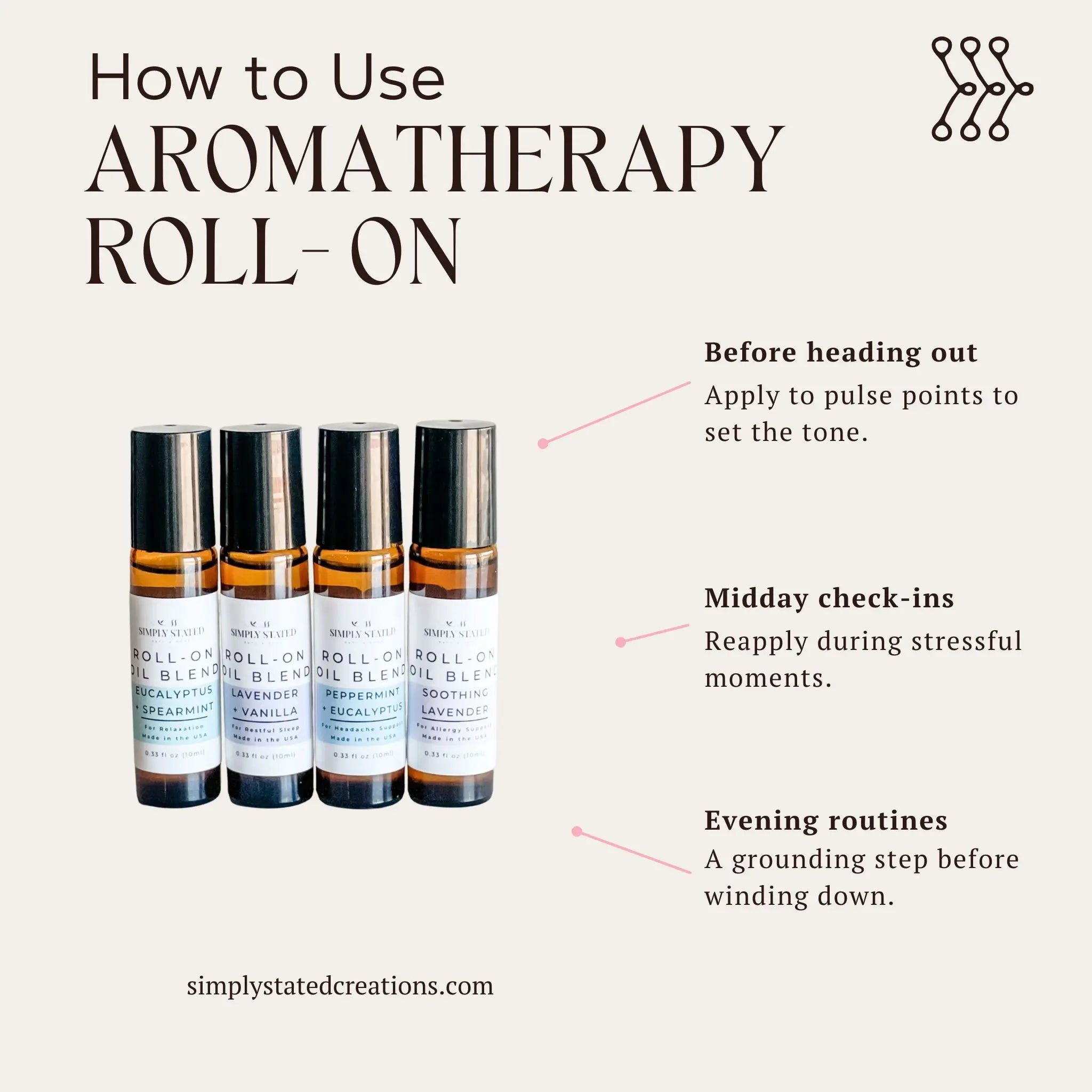 Simply Stated Creations Aromatherapy Oils Soothing Lavender Aromatherapy Roll-On