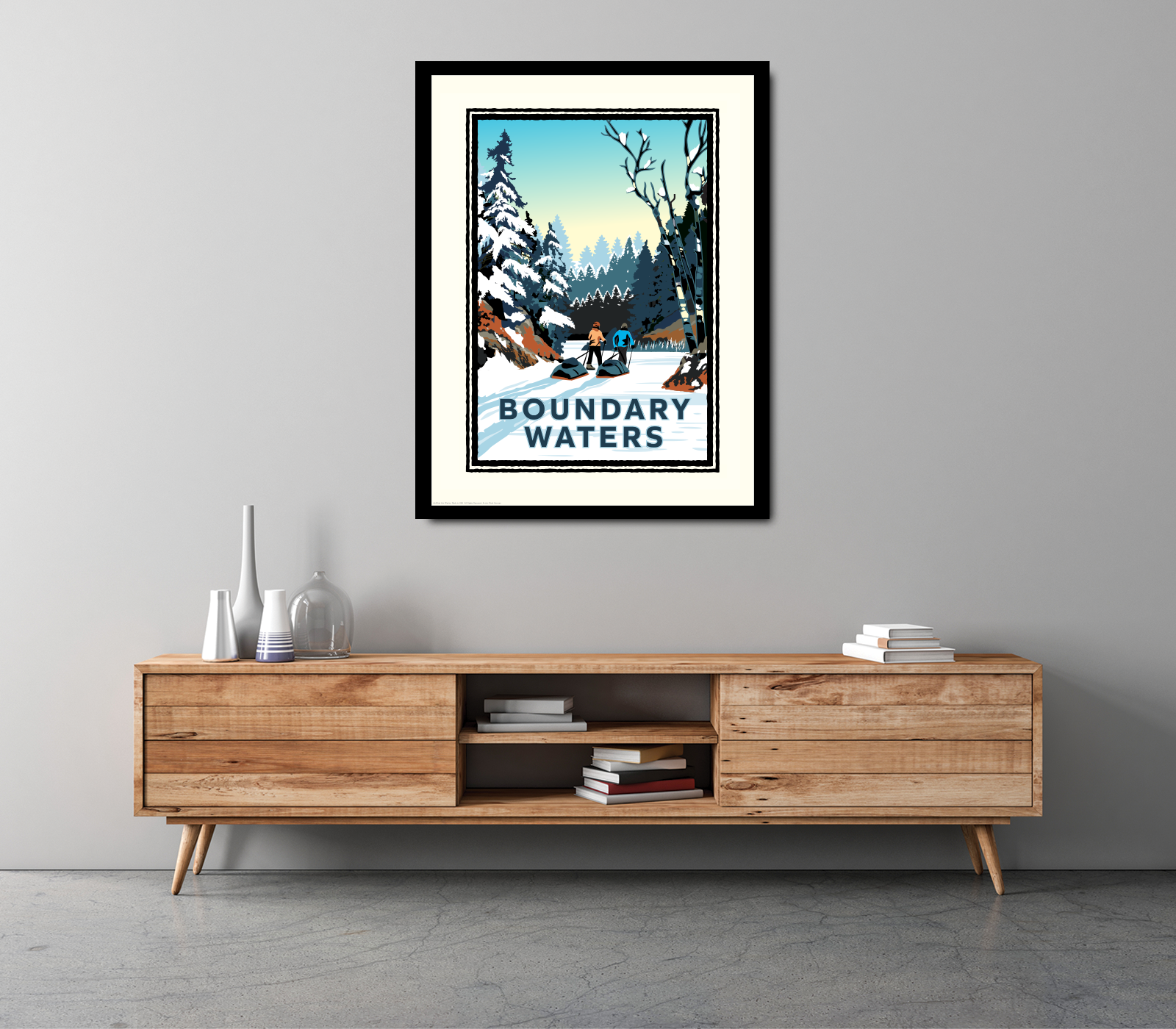 Landmark MN | Boundary Waters Winter Art Print - My American Goods