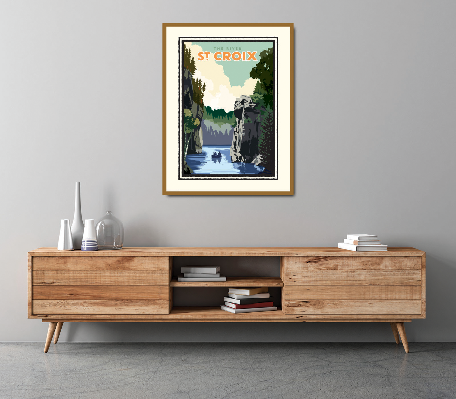 Landmark WI | St. Croix River Art Print - My American Goods