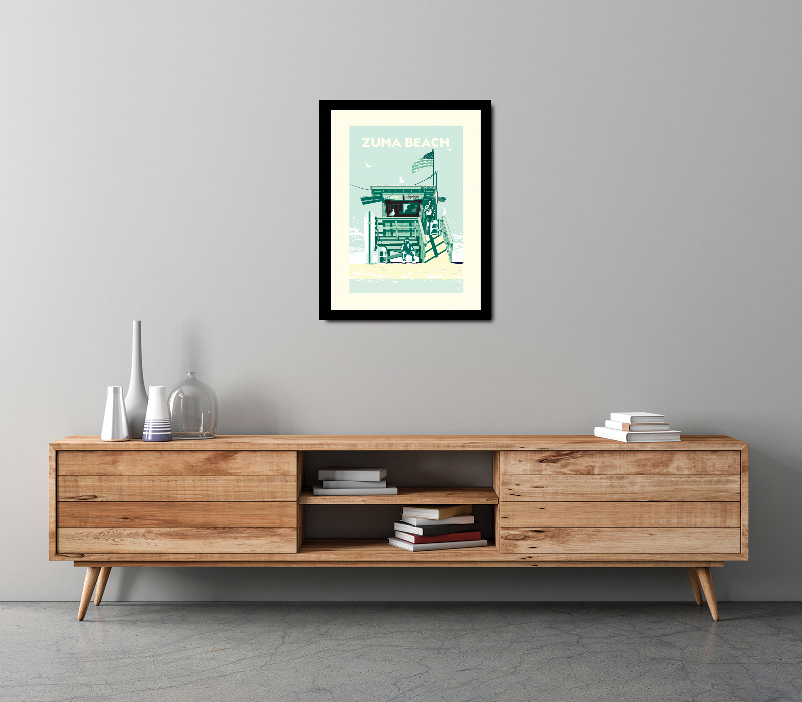 Landmark CA | Lifeguard Stand Zuma Beach Giclee Print - My American Goods