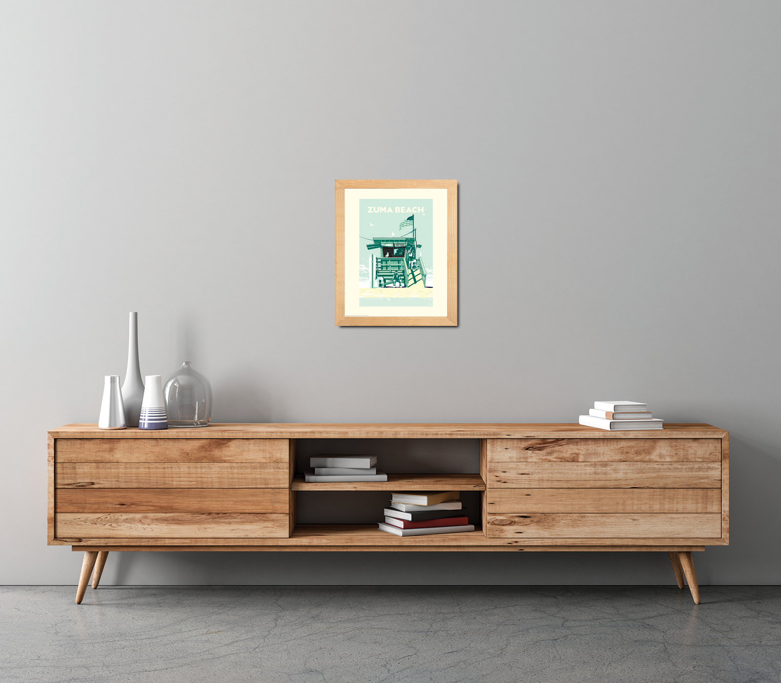 Landmark CA | Lifeguard Stand Zuma Beach Giclee Print - My American Goods