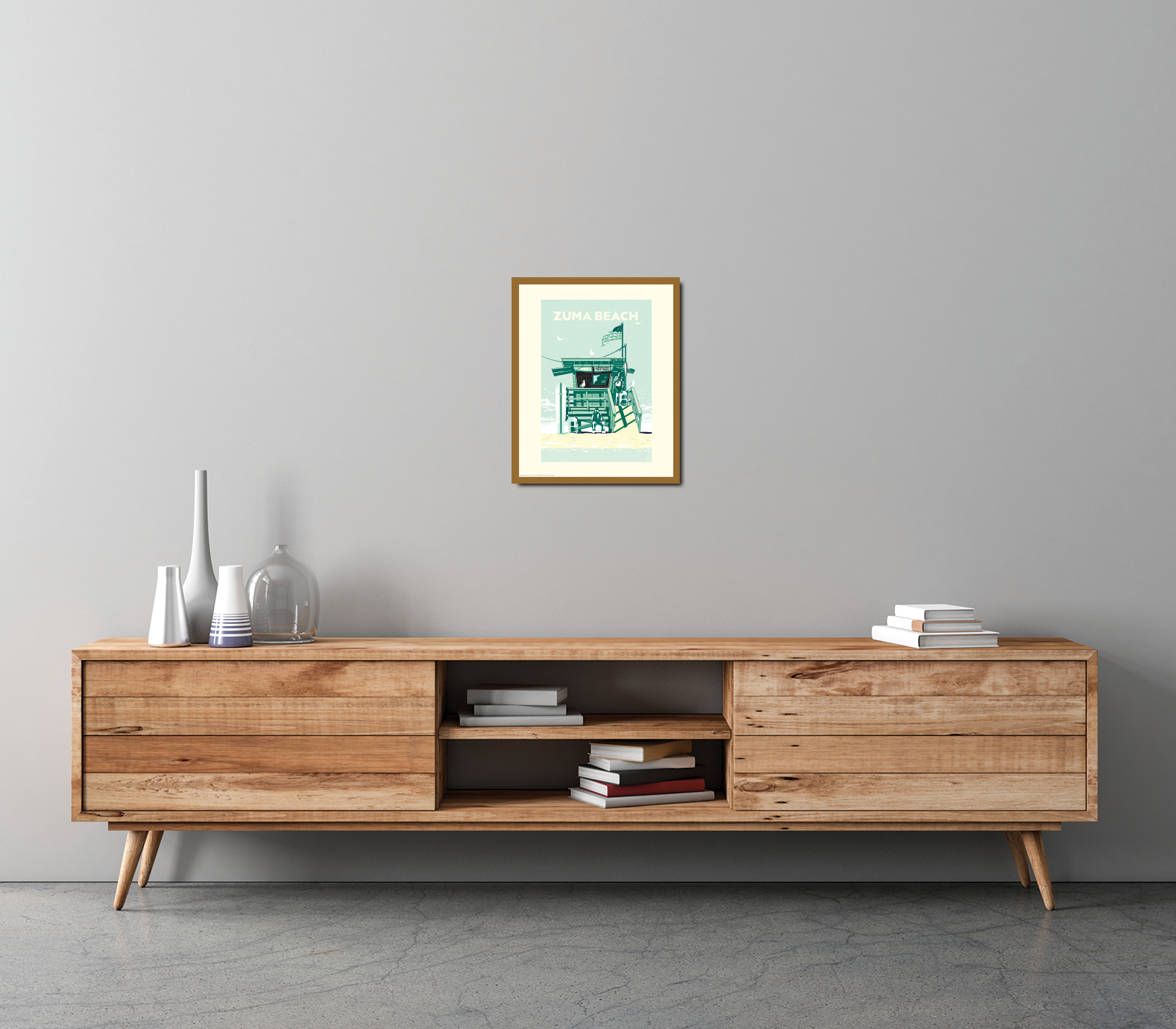 Landmark CA | Lifeguard Stand Zuma Beach Giclee Print - My American Goods
