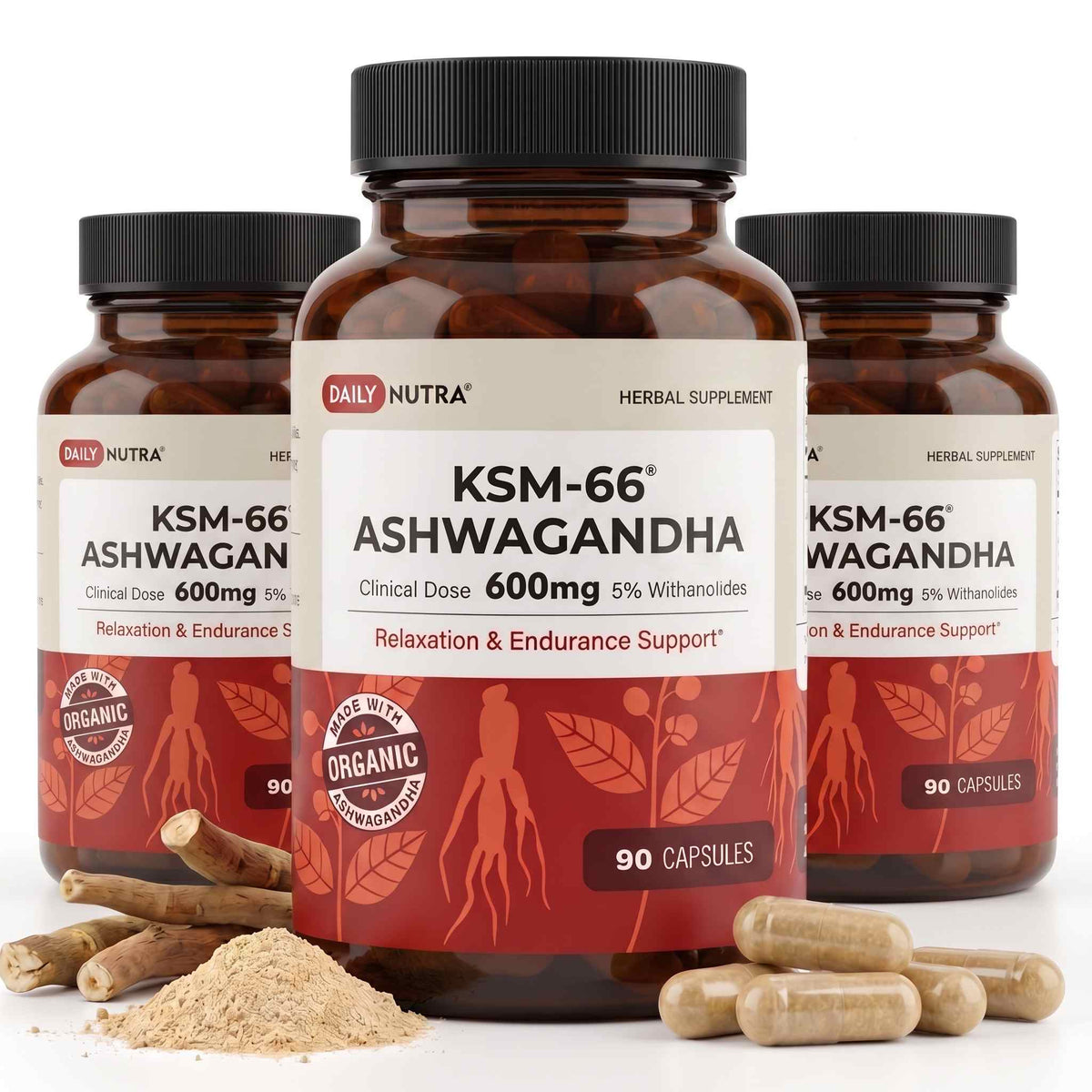 Daily Nutra KSM-66 Ashwagandha 600mg Capsules