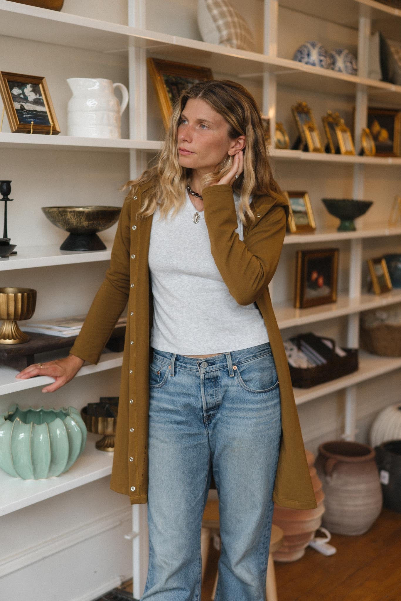 Amelia Cardigan in Almond
