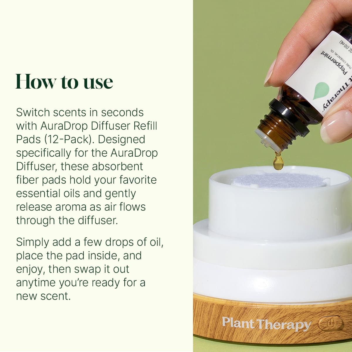 Plant Therapy Accessories & More Auradrop Diffuser Refill Pads 12-Pack