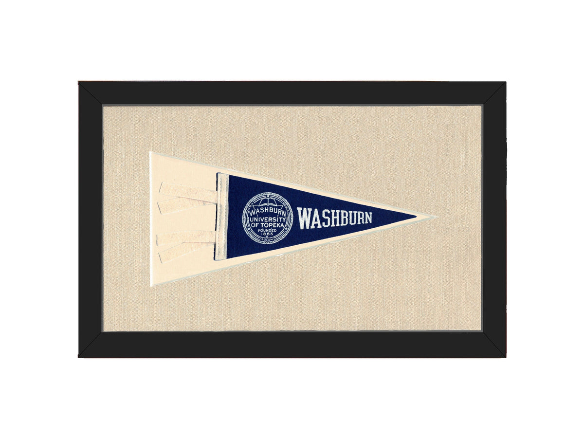 Americana Memories Vintage Pennants and Memorabilia Vintage Washburn University Pennant