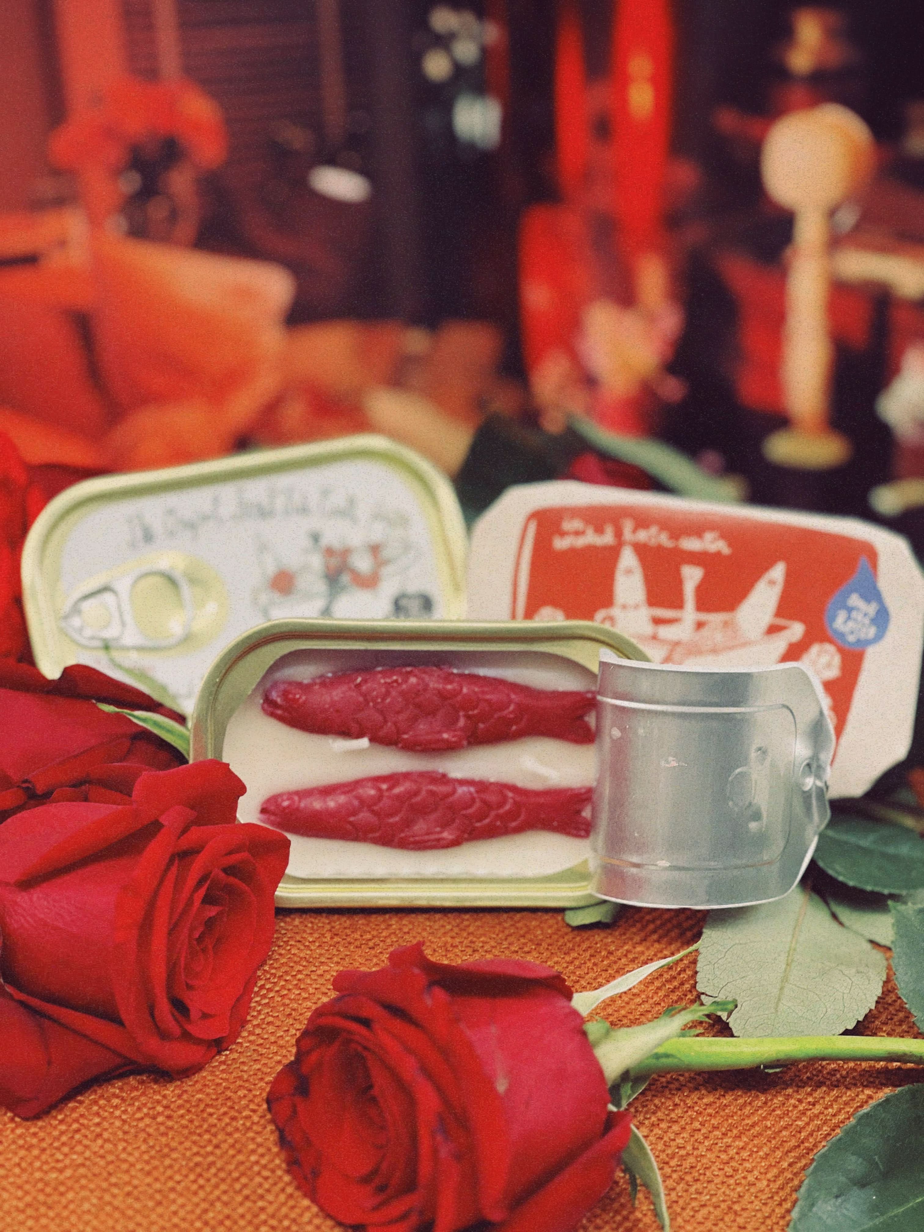 Tinned Fish Candle - Smoked Rose Water (Roses and Campfire Scented) - My American Goods