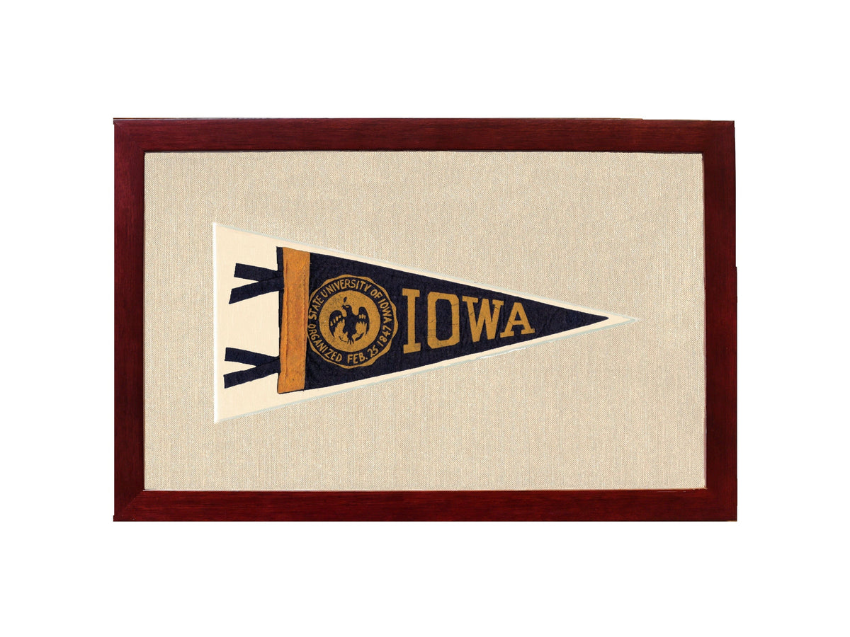Americana Memories Vintage Pennants and Memorabilia Vintage University of Iowa Pennant