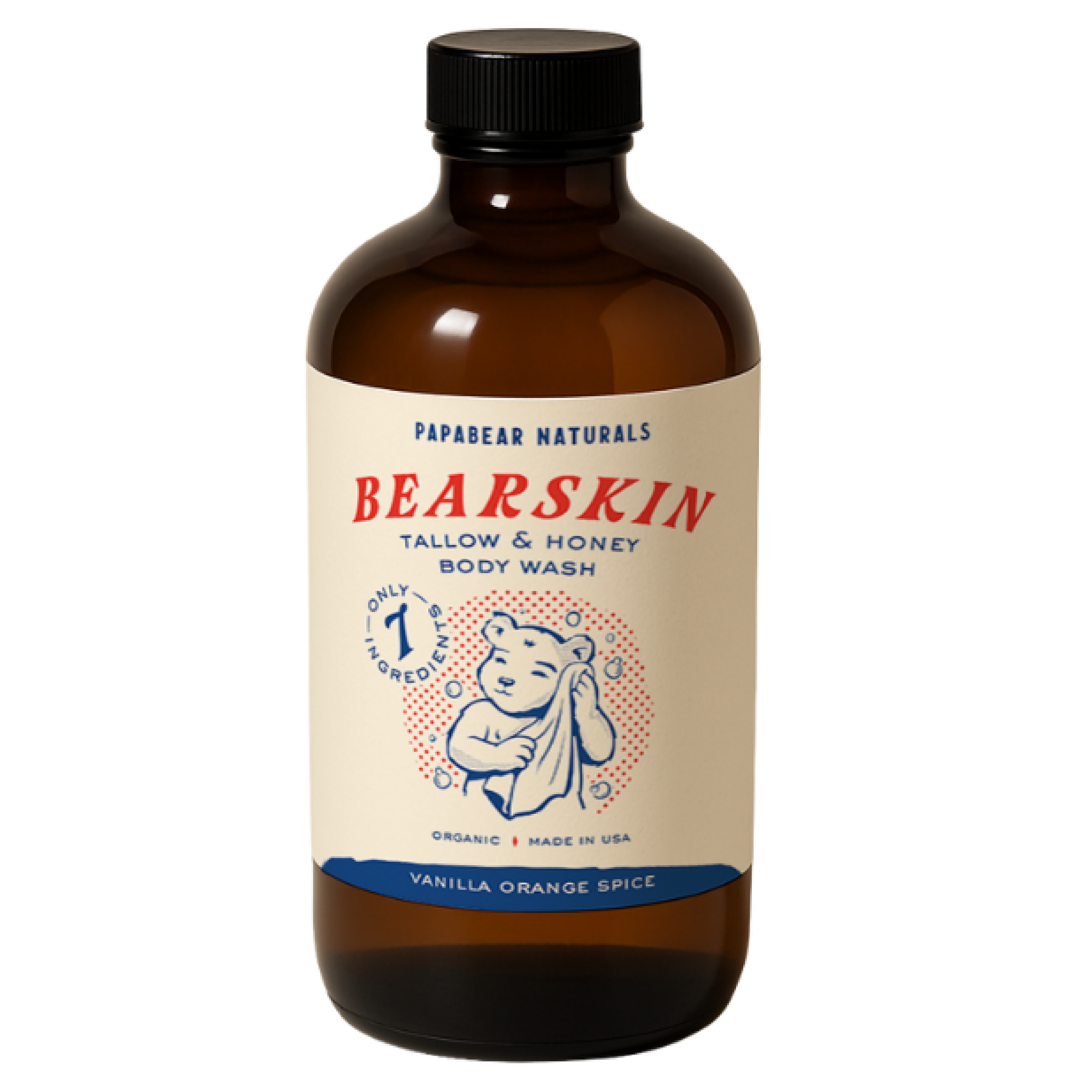 PapaBear Naturals Vanilla Orange Spice Papabear Bearskin Body Wash 16 oz