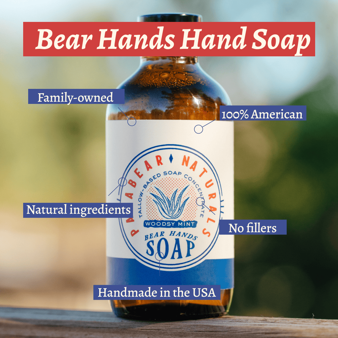 PapaBear Naturals Bear Hands Soap - 1 oz (3 Pack)