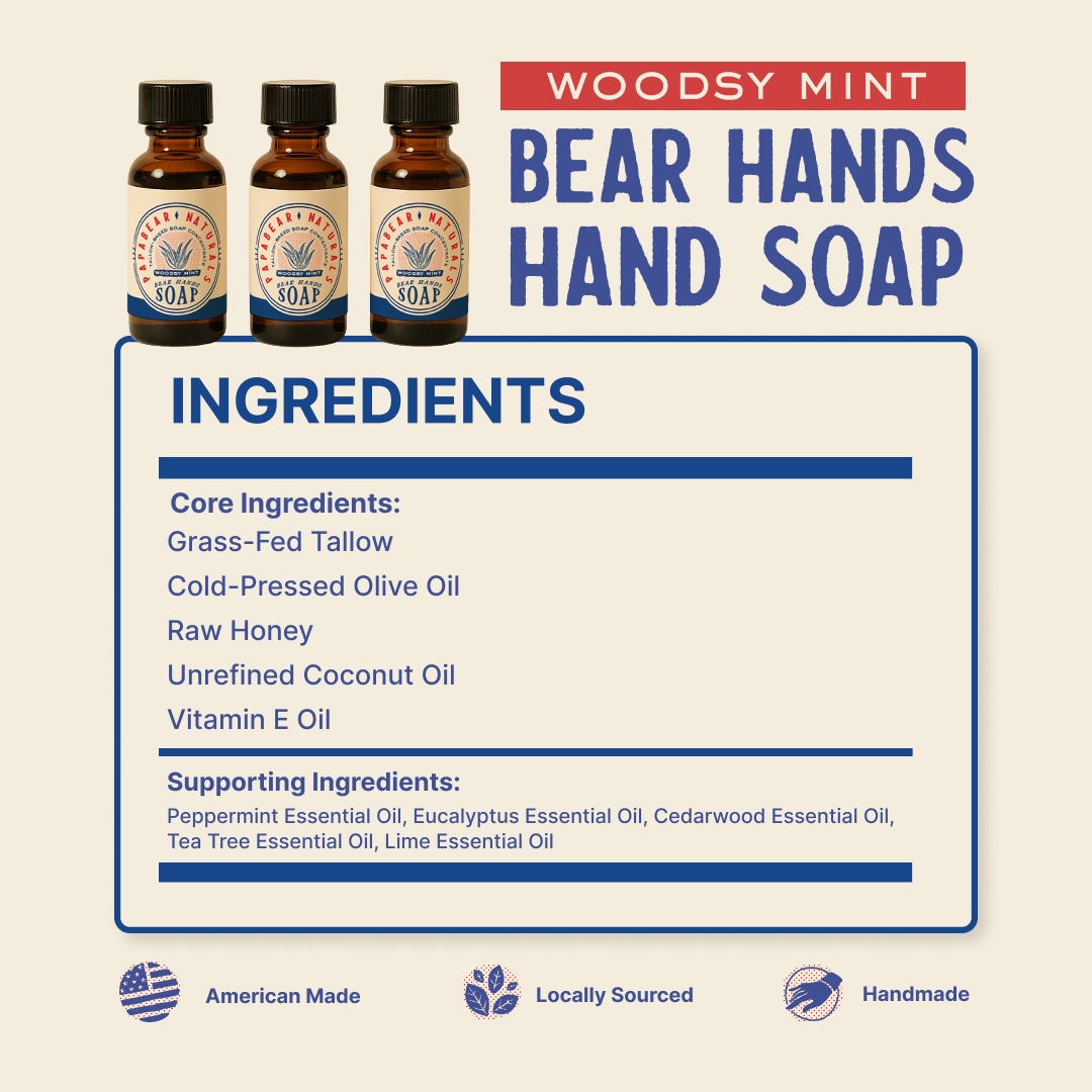Bear Hands Soap - 1 oz (3 Pack) - My American Goods