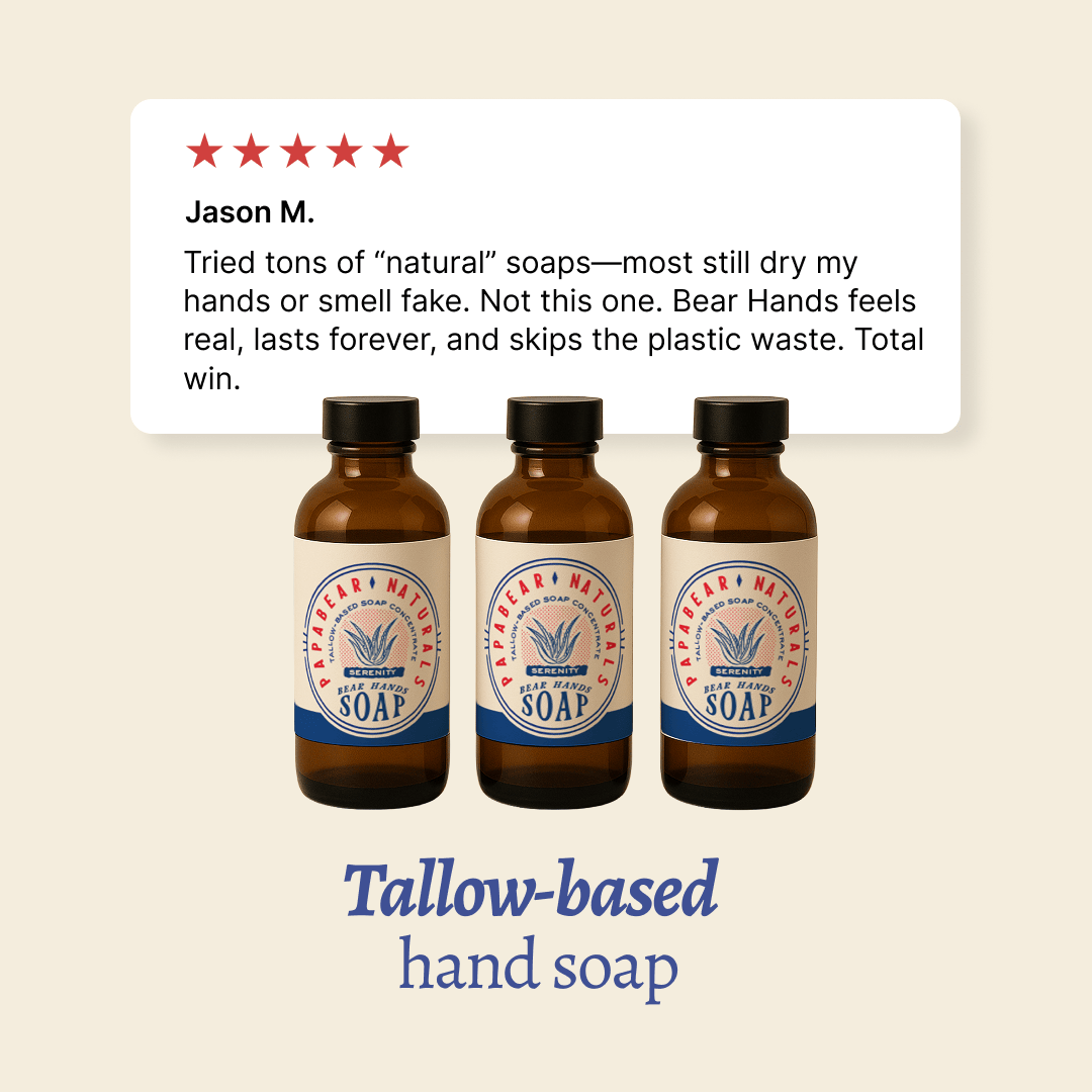 PapaBear Naturals Bear Hands Soap - 1 oz (3 Pack)