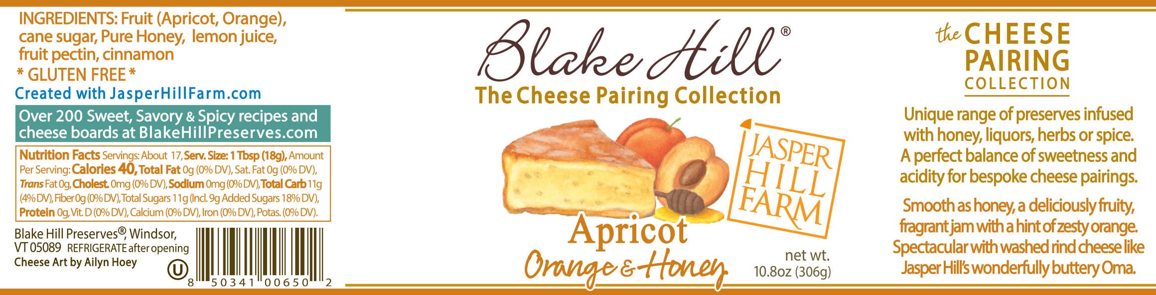 Blake Hill Preserves jam Apricot with Orange & Honey