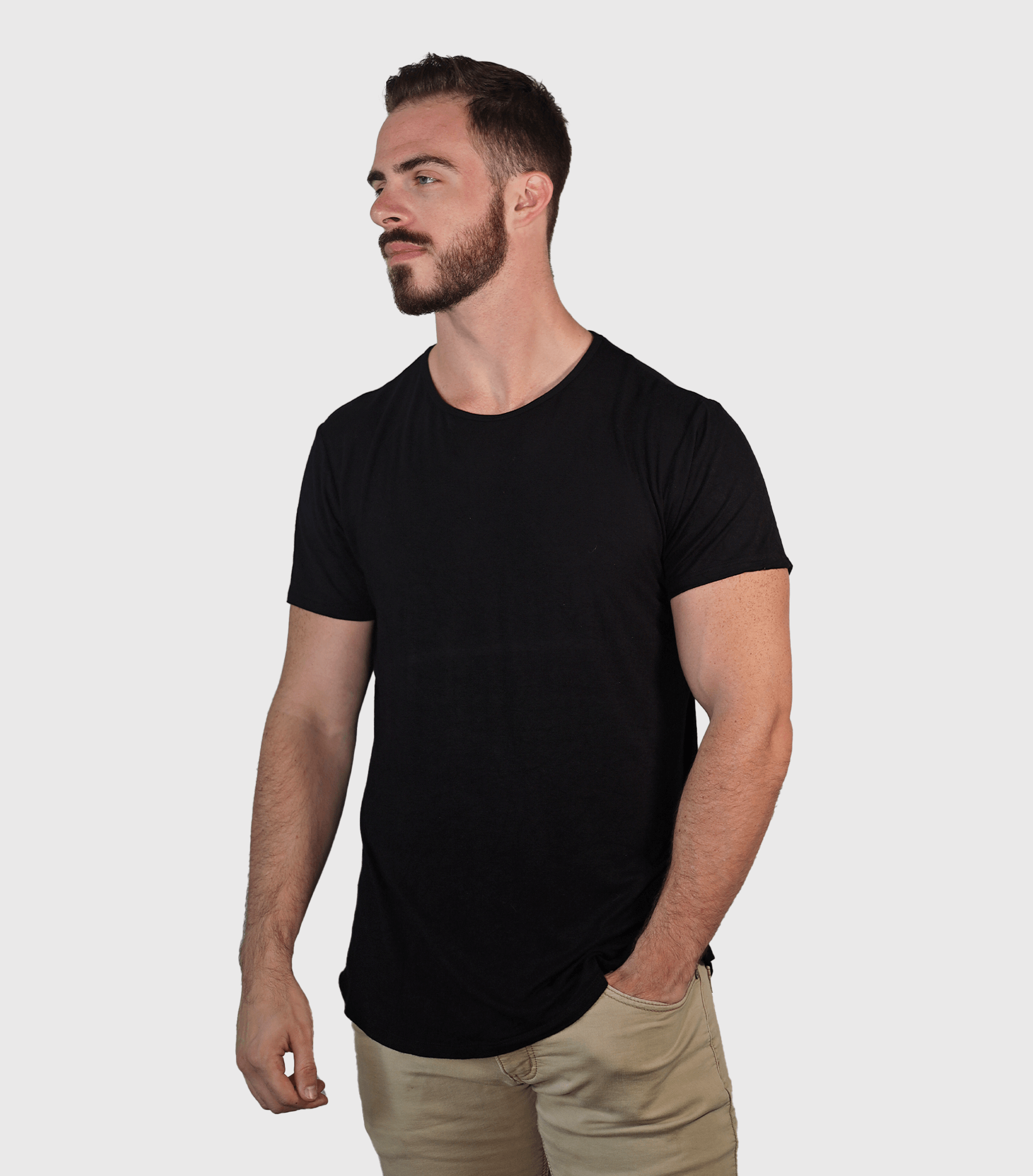 Bamtech Shirt Bamboo Swift Curve-Hem T-Shirt - Sandstone