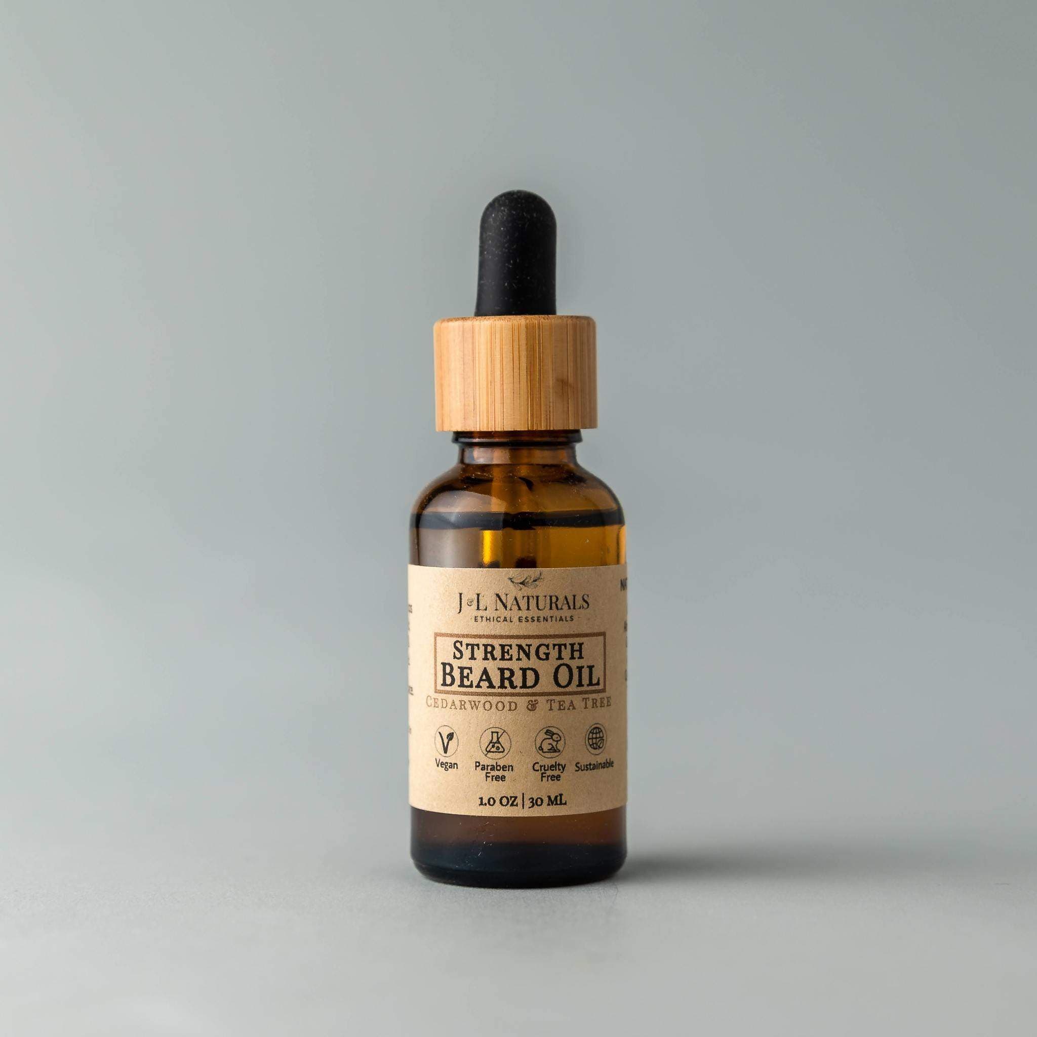 J&L Naturals Beard Oil Strength / Cedarwood & Tea Tree Beard Oil