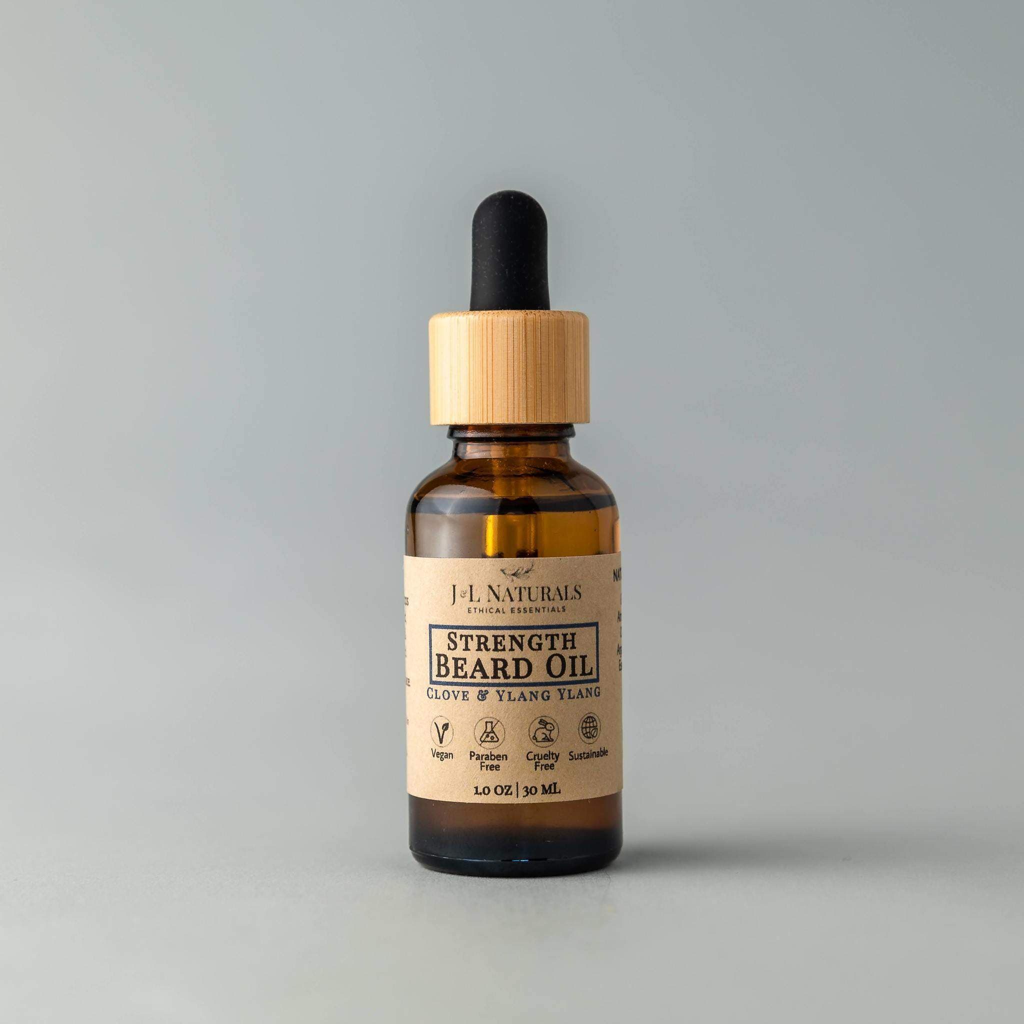 J&L Naturals Beard Oil Strength / Ylang Ylang & Clove Beard Oil