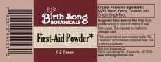 Birth Song Botanicals Co. First Aid Organic Herbal First Aid Powder, with Myrrh, Neem, and Yarrow
