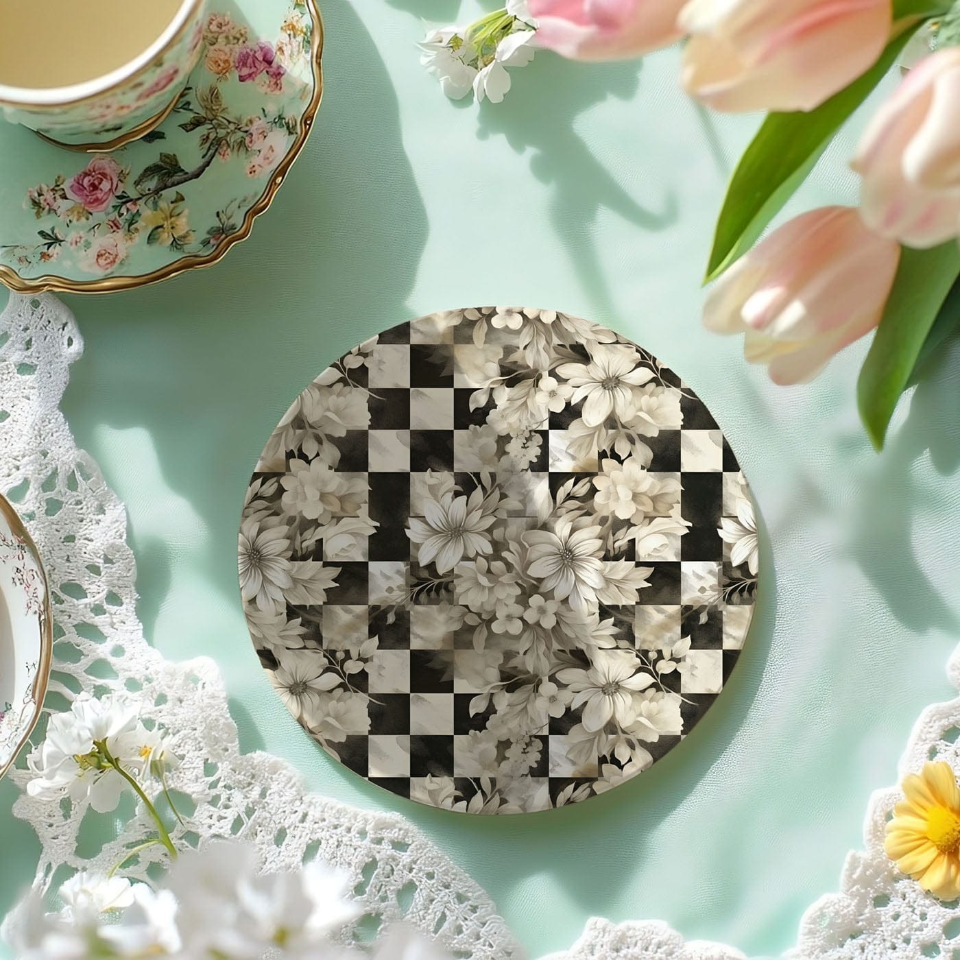 Gia Roma Coaster Courtly Check Coasters