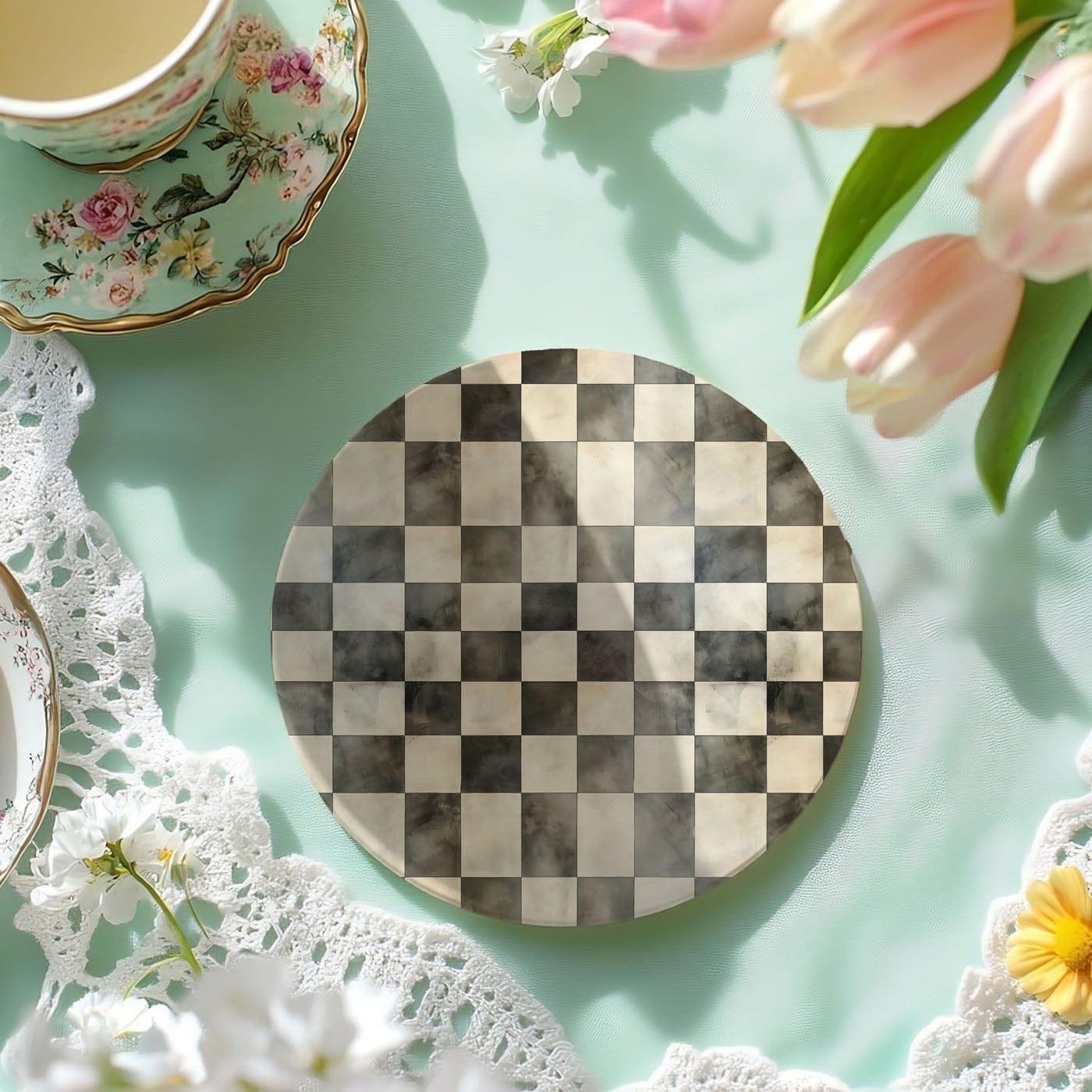 Gia Roma Coaster Courtly Check Coasters