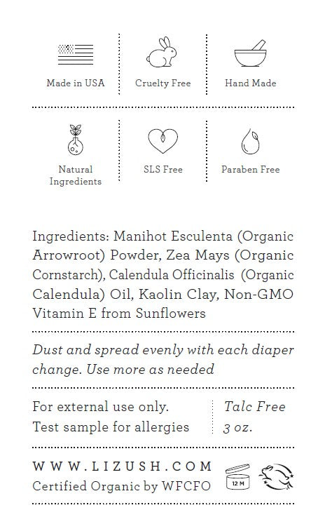 ORGANIC BABY POWDER - Talc Free - My American Goods