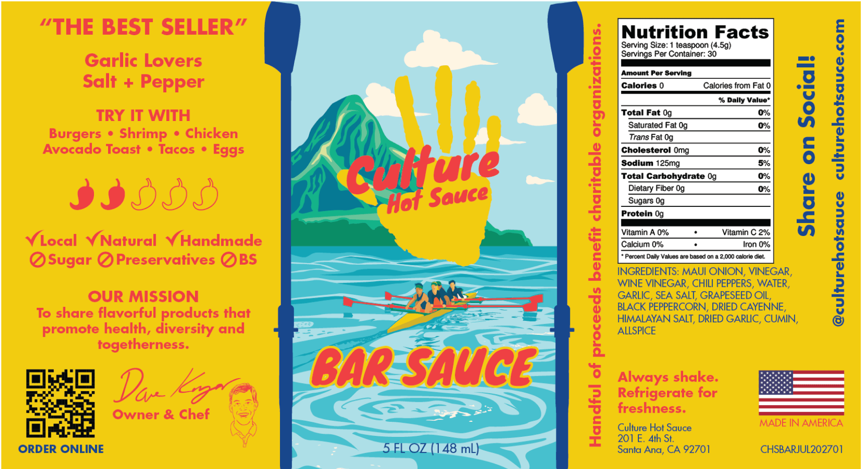 Culture Hot Sauce Hot Sauce 1 Bar Sauce