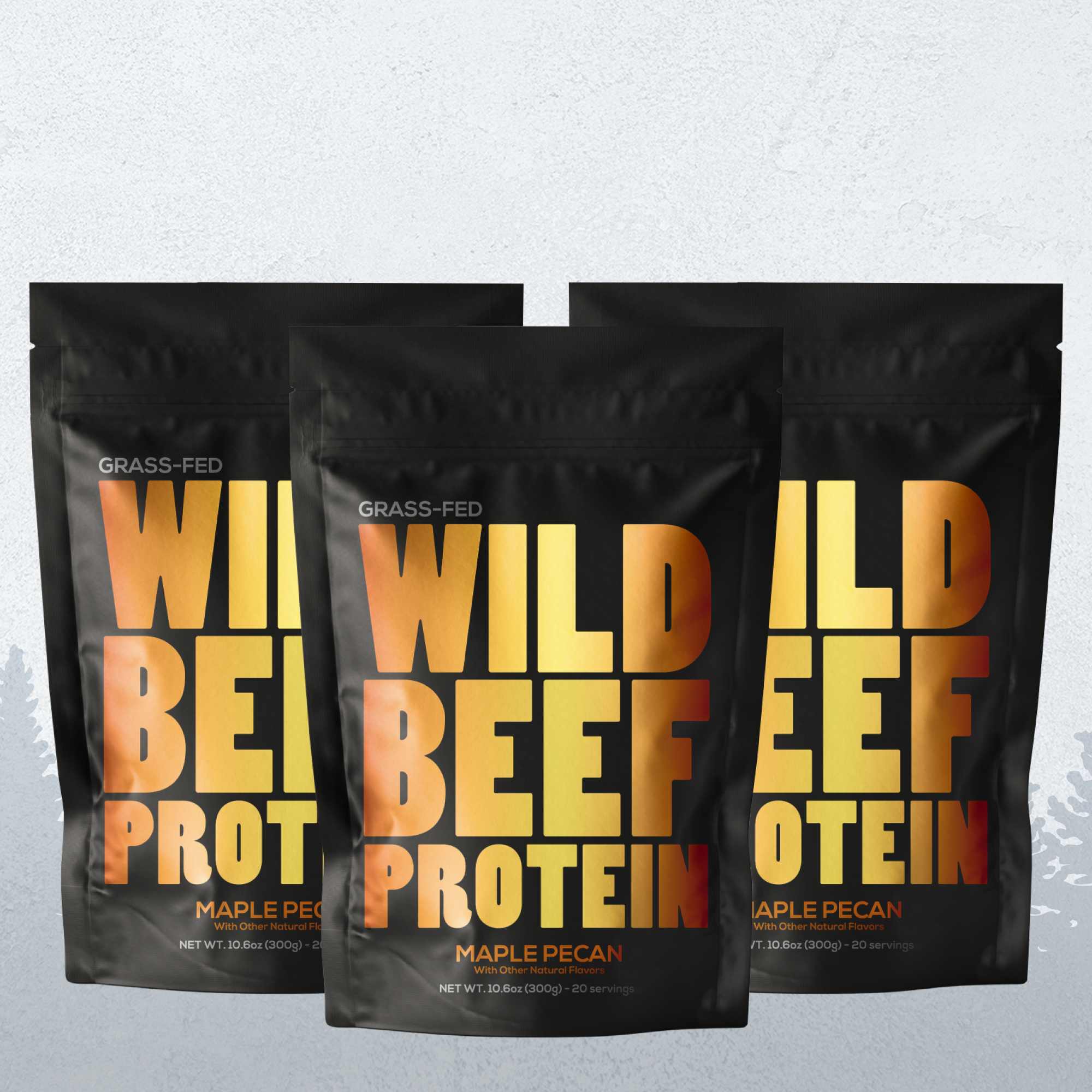Wild Foods Protein 3x - 10.6oz (Save $6!) Beef Protein, 20 servings – Grass-Fed Muscle Recovery Protein