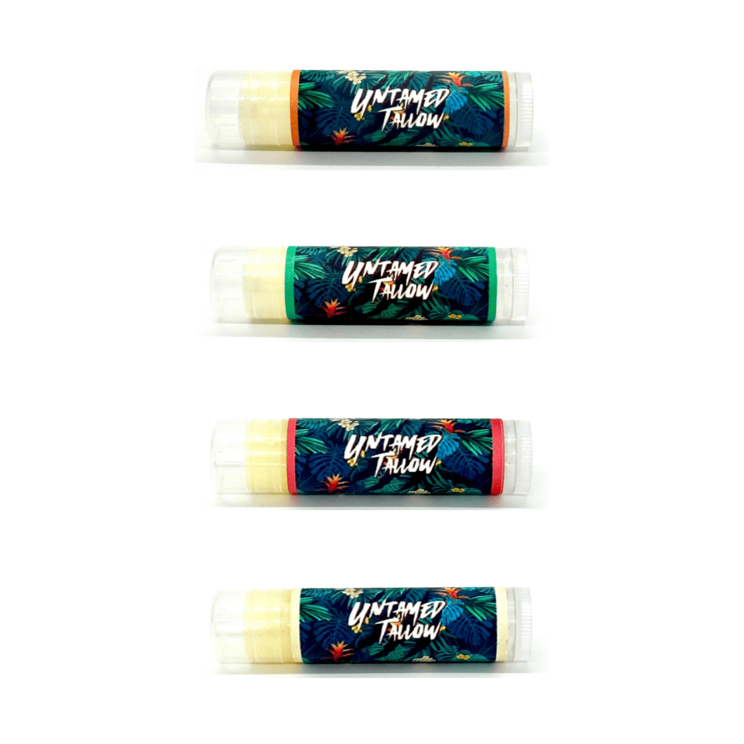 Untamed Tallow Skin Care Signature Tallow Lip Balm - 6x Flavor Options