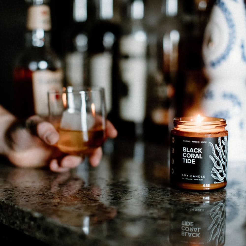 Black Coral Tide Soy Candle - My American Goods