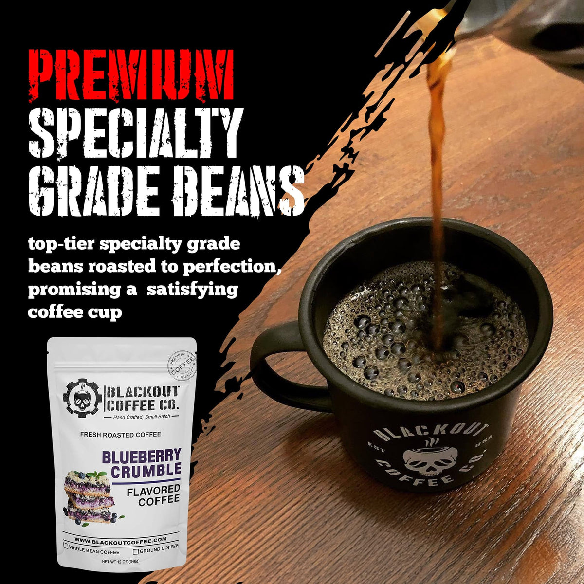 Blackout Coffee Co Coffee Blueberry Crumble Flavored Coffee