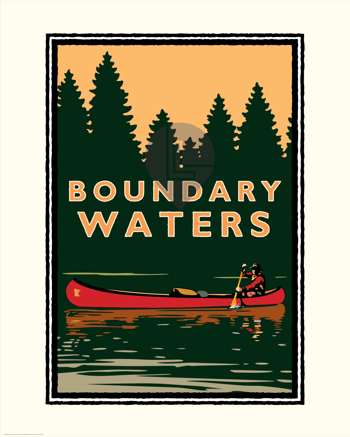 Landmark MN | Boundary Waters Canoe Art Print - My American Goods