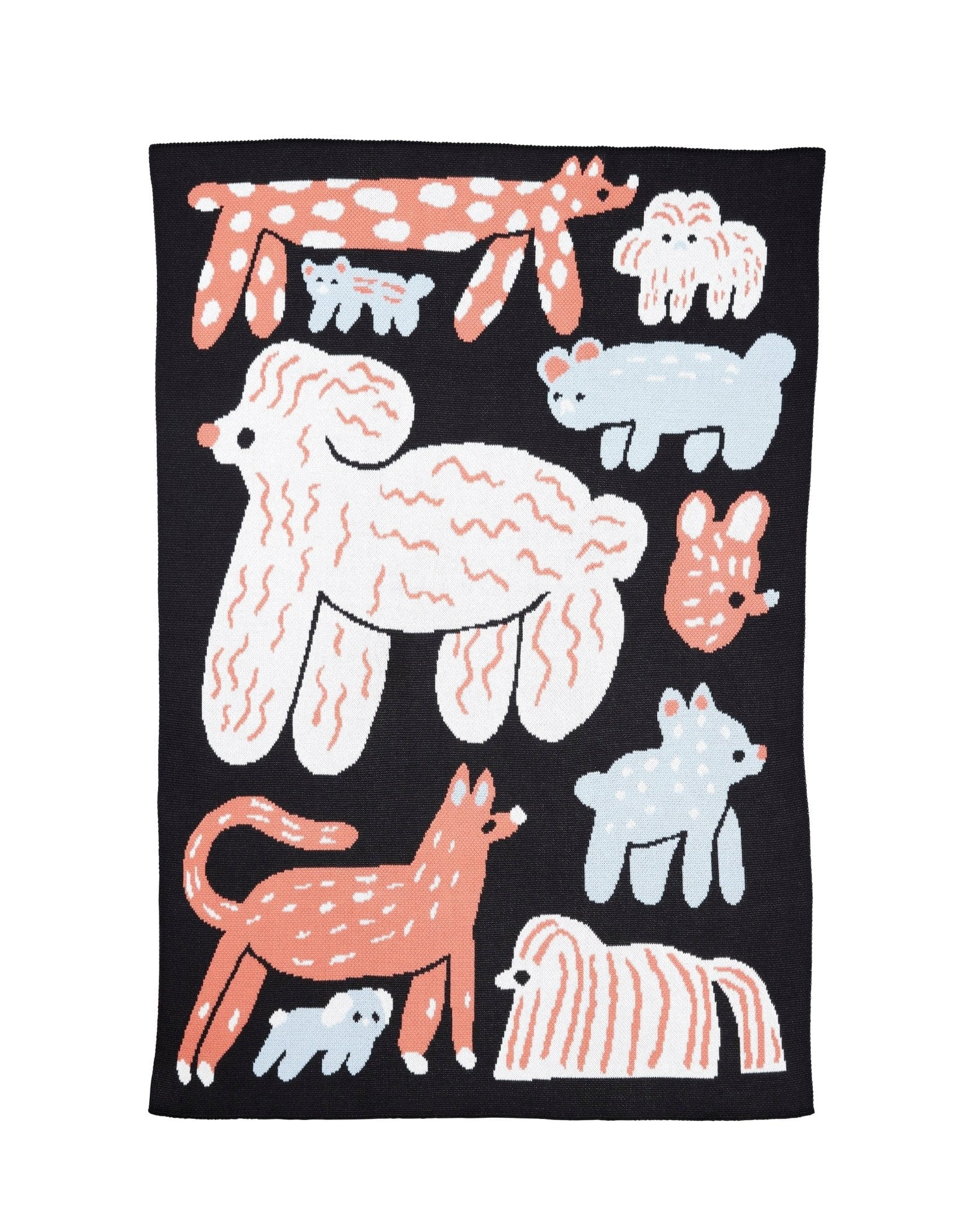 Biquette Baby Blanket Classic Noir in Egyptian Cotton Bow Wow Baby Blanket