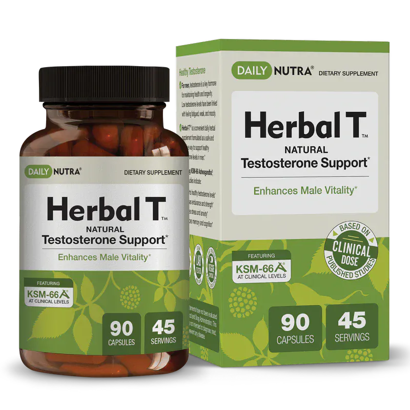 Wild Foods Supplements Herbal T Natural Testosterone Booster (90 ct) Daily Nutra – Premium Botanical Extracts by Wild Foods Co.