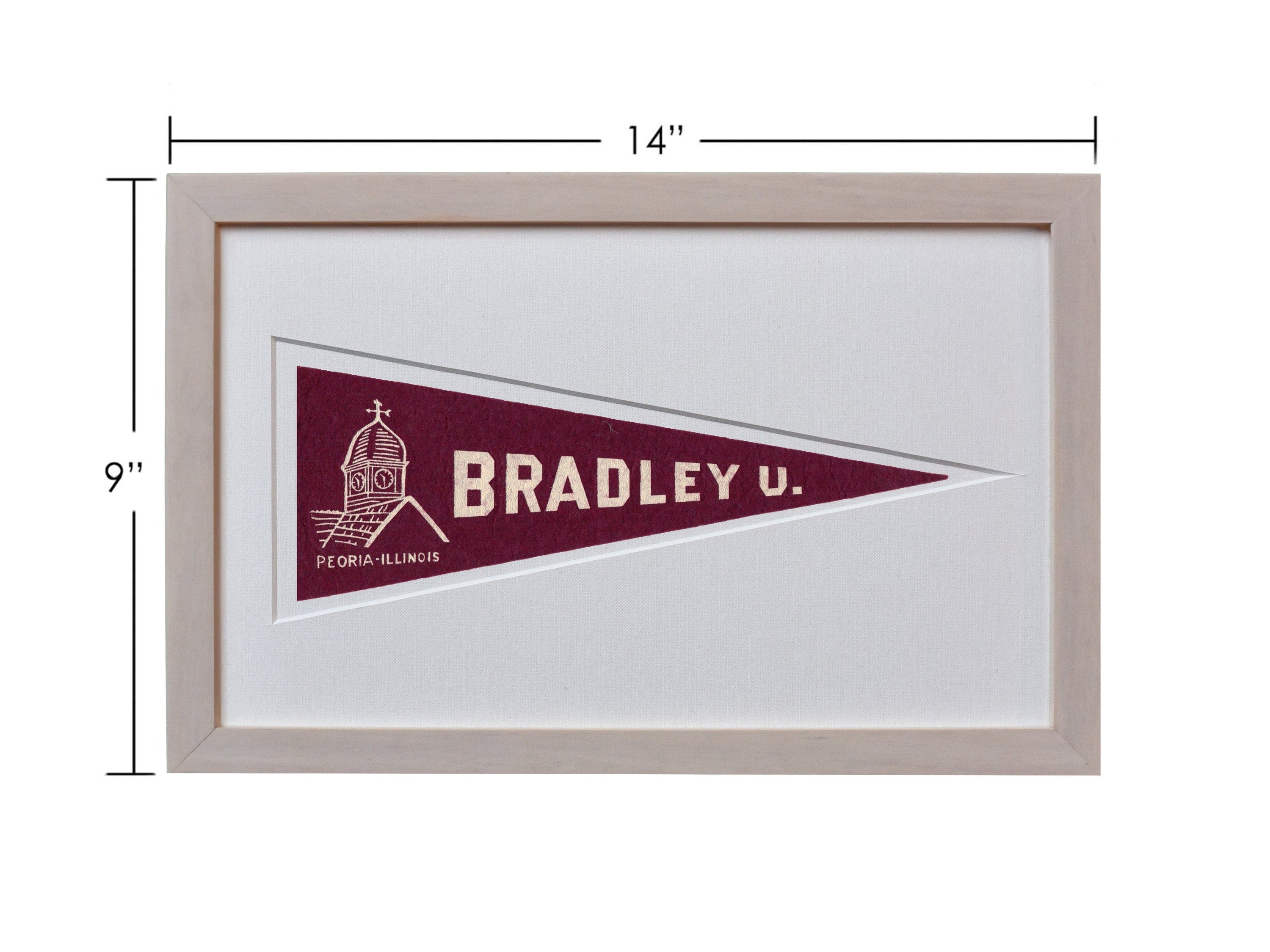 Americana Memories Vintage Bradley University Hormel Pennant