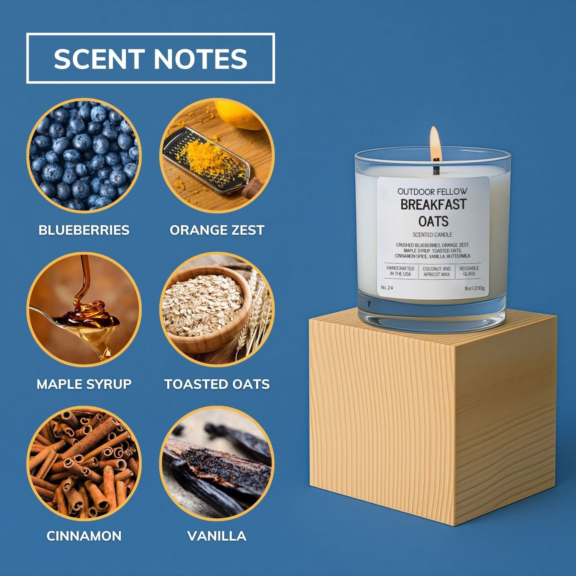 Outdoor Fellow Candles Breakfast Oats Scented Candle