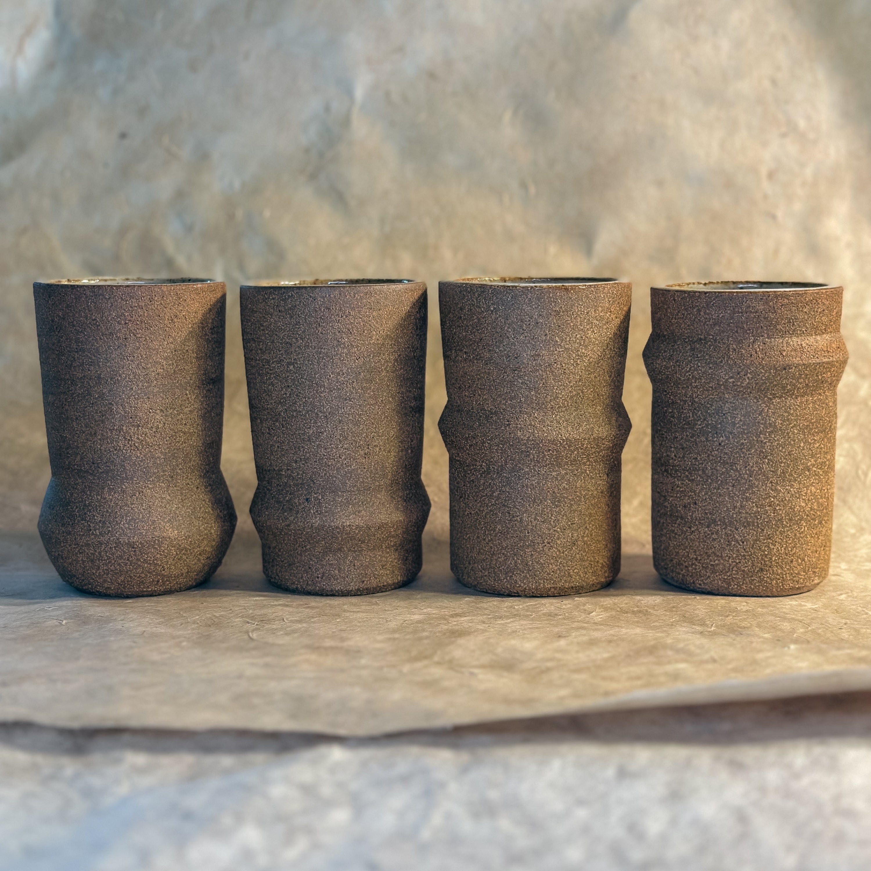 Olivia Snow Ceramics Tumbler Saturn Ceramic Tumblers in Brown